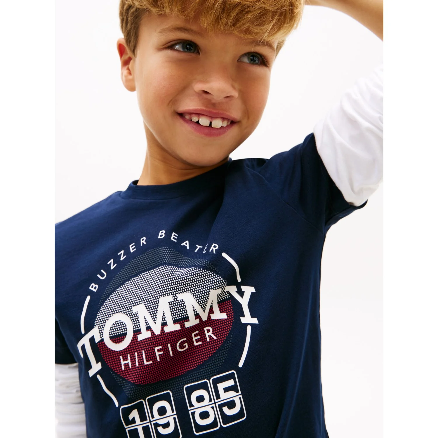 Tommy Hilfiger Dark Night Navy Basketball Graphic T-Shirt - Image 3