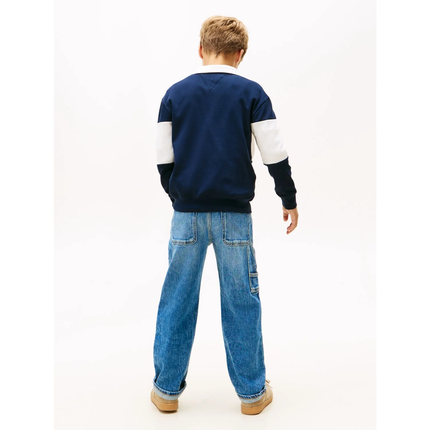 Tommy Hilfiger Dark Night Navy Colourblock Colourblock Polo Ls - Image 5