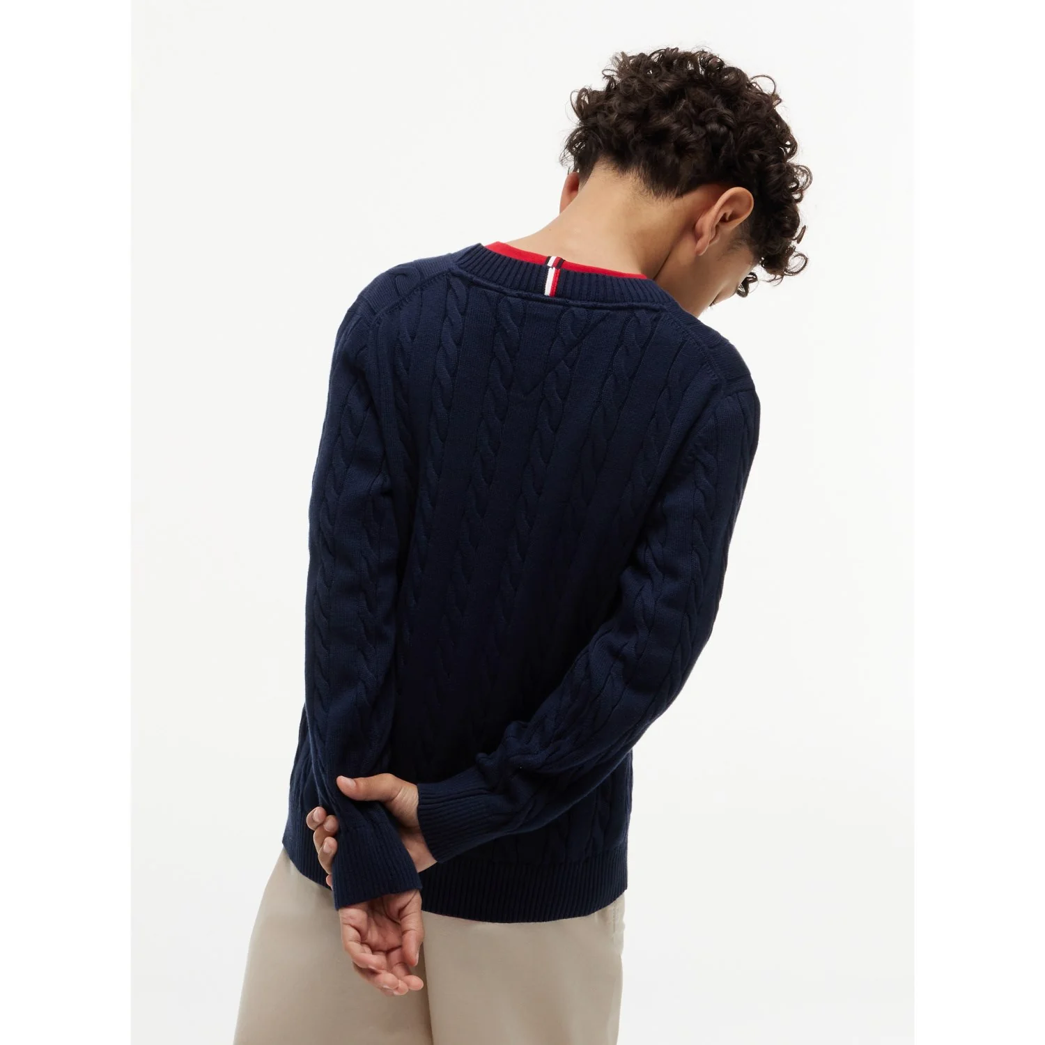 Tommy Hilfiger Dark Night Navy Cotton Cable Sweater - Image 5