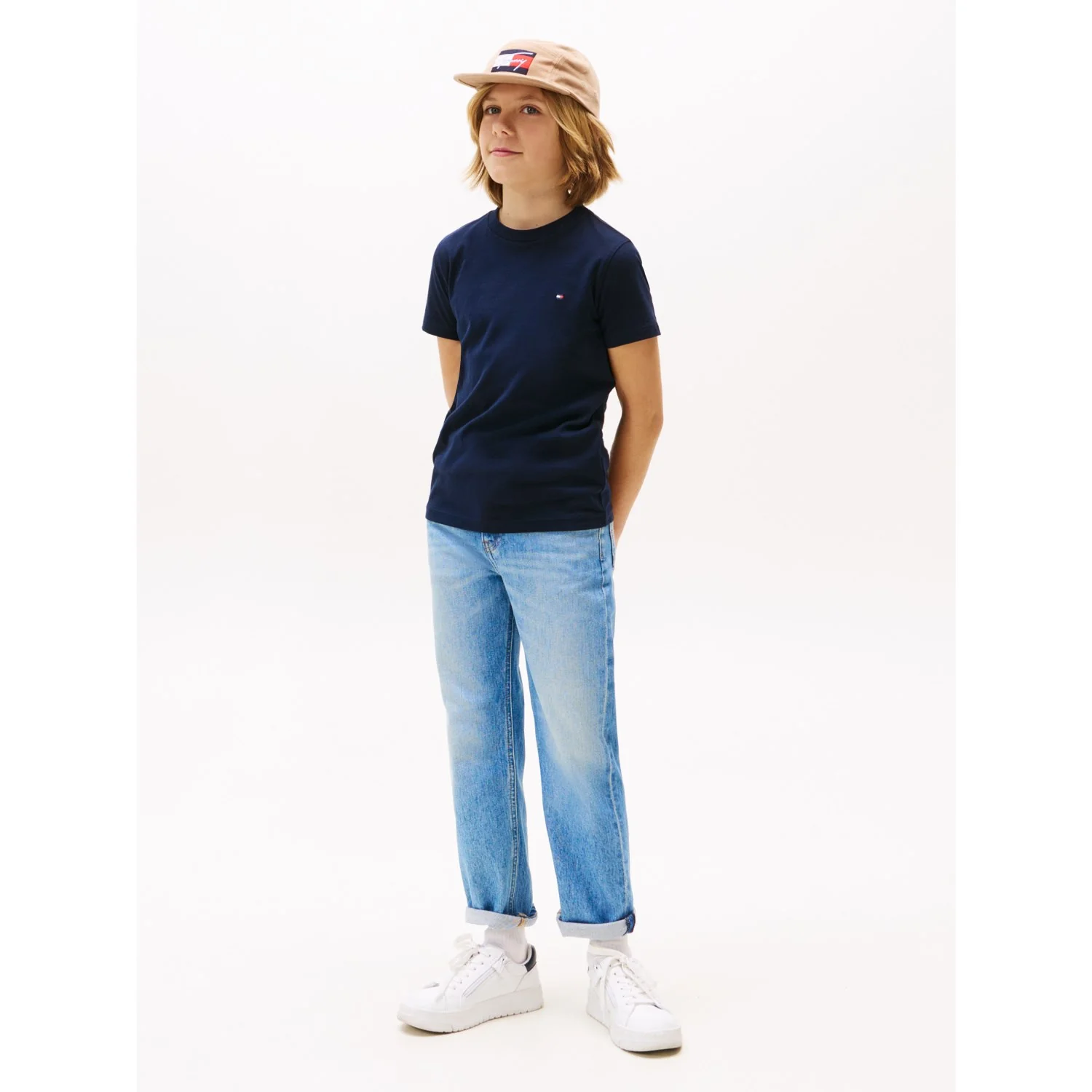Tommy Hilfiger Dark Night Navy Essential Cotton Reg Fit Tee Ss - Image 3