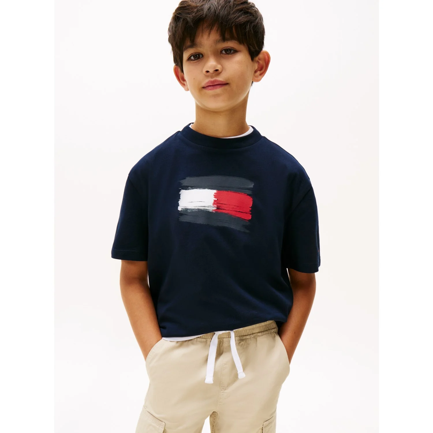 Tommy Hilfiger Dark Night Navy Flag Archive Tee Ss - Image 2