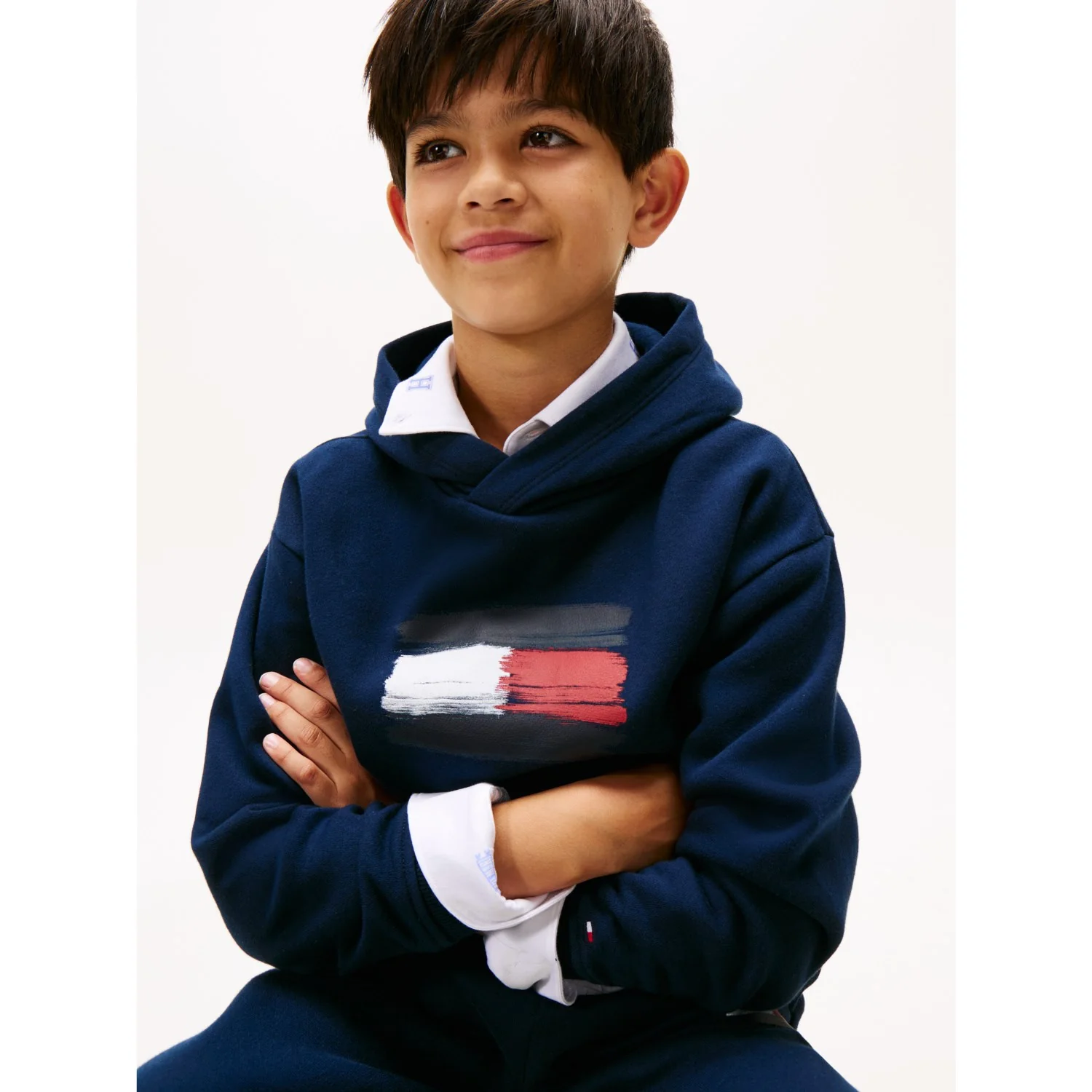 Tommy Hilfiger Dark Night Navy Flag Hoodie - Image 8