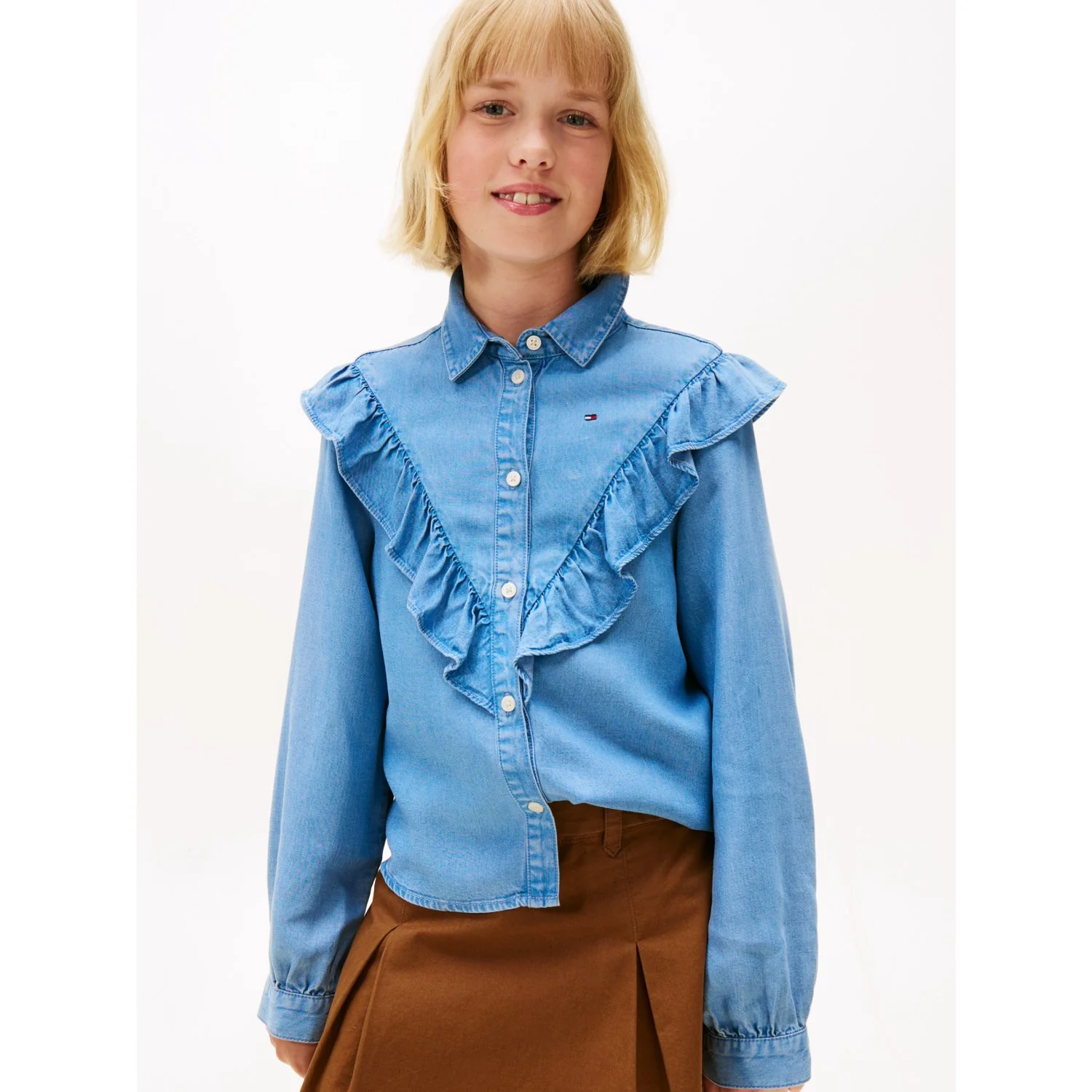 Tommy Hilfiger Denim Ruffle Blouse L/S - Image 2