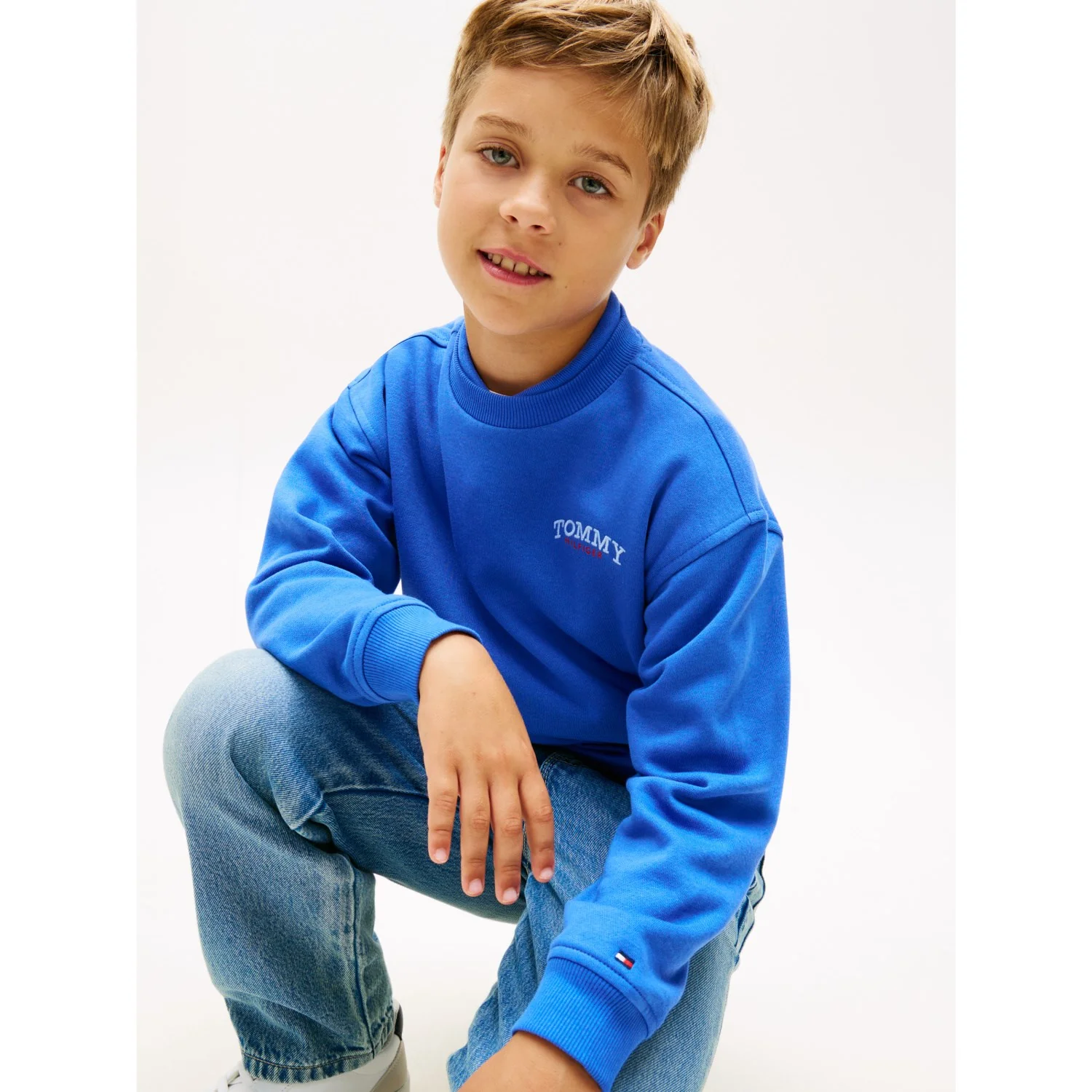 Tommy Hilfiger Empire Blue Monotype Graphic Sweatshirt - Image 4