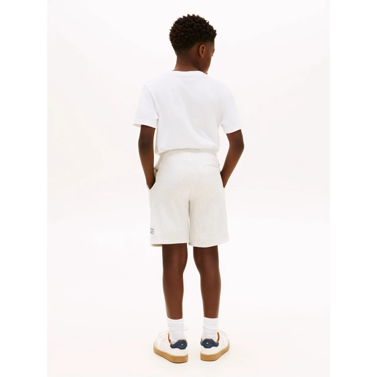 Tommy Hilfiger Light Grey Heather Hilfiger Varsity Wide Sweatshort - Image 5