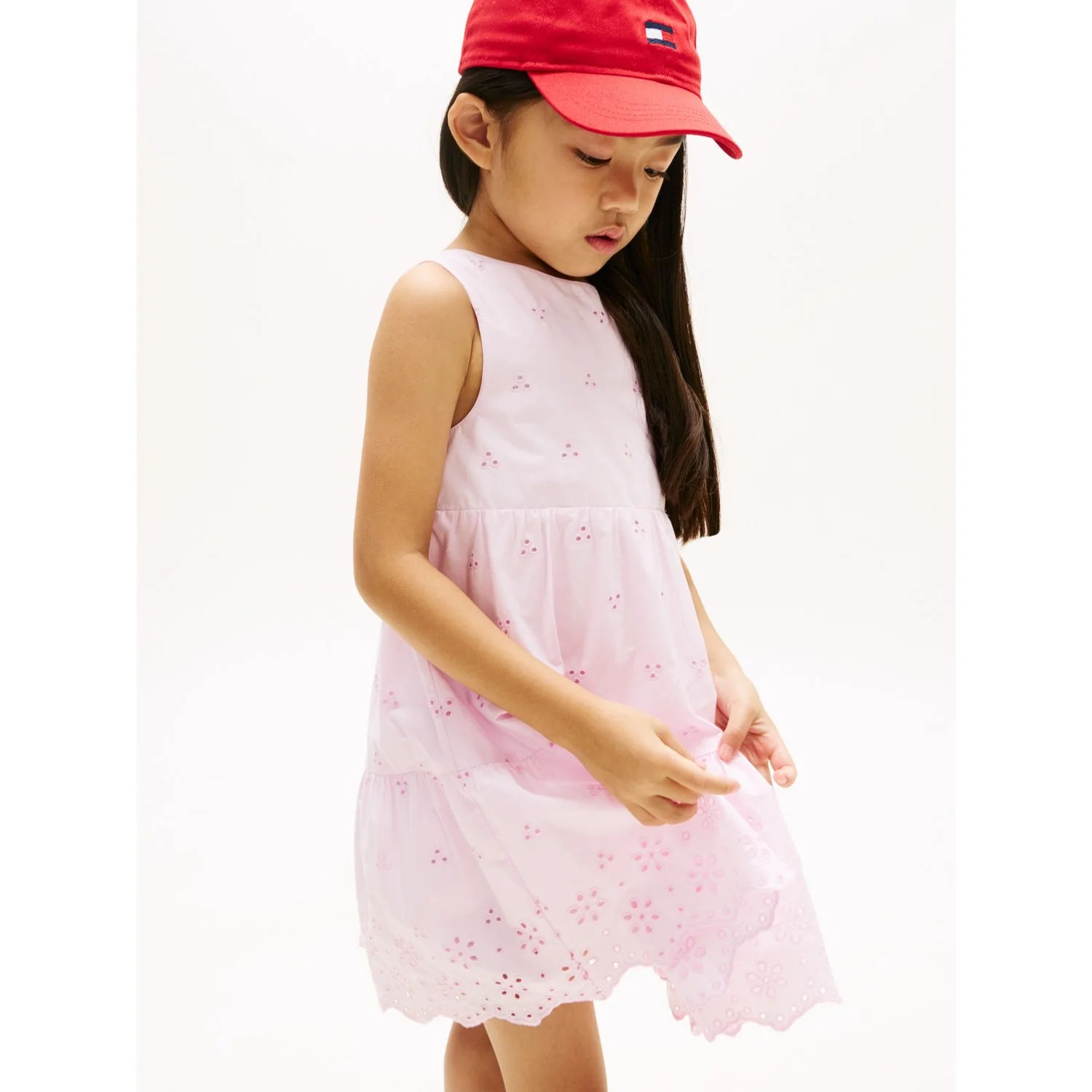 Tommy Hilfiger Pearly Pink Lg Broderie Anglaise Bow Dress - Image 3