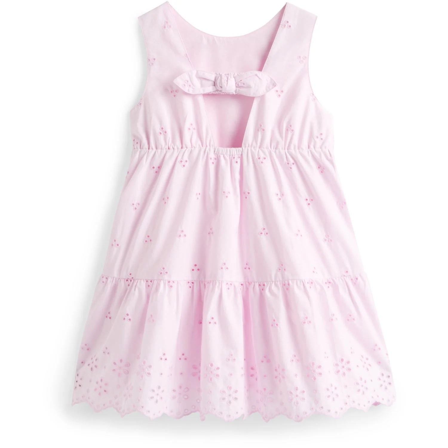 Tommy Hilfiger Pearly Pink Lg Broderie Anglaise Bow Dress - Image 6