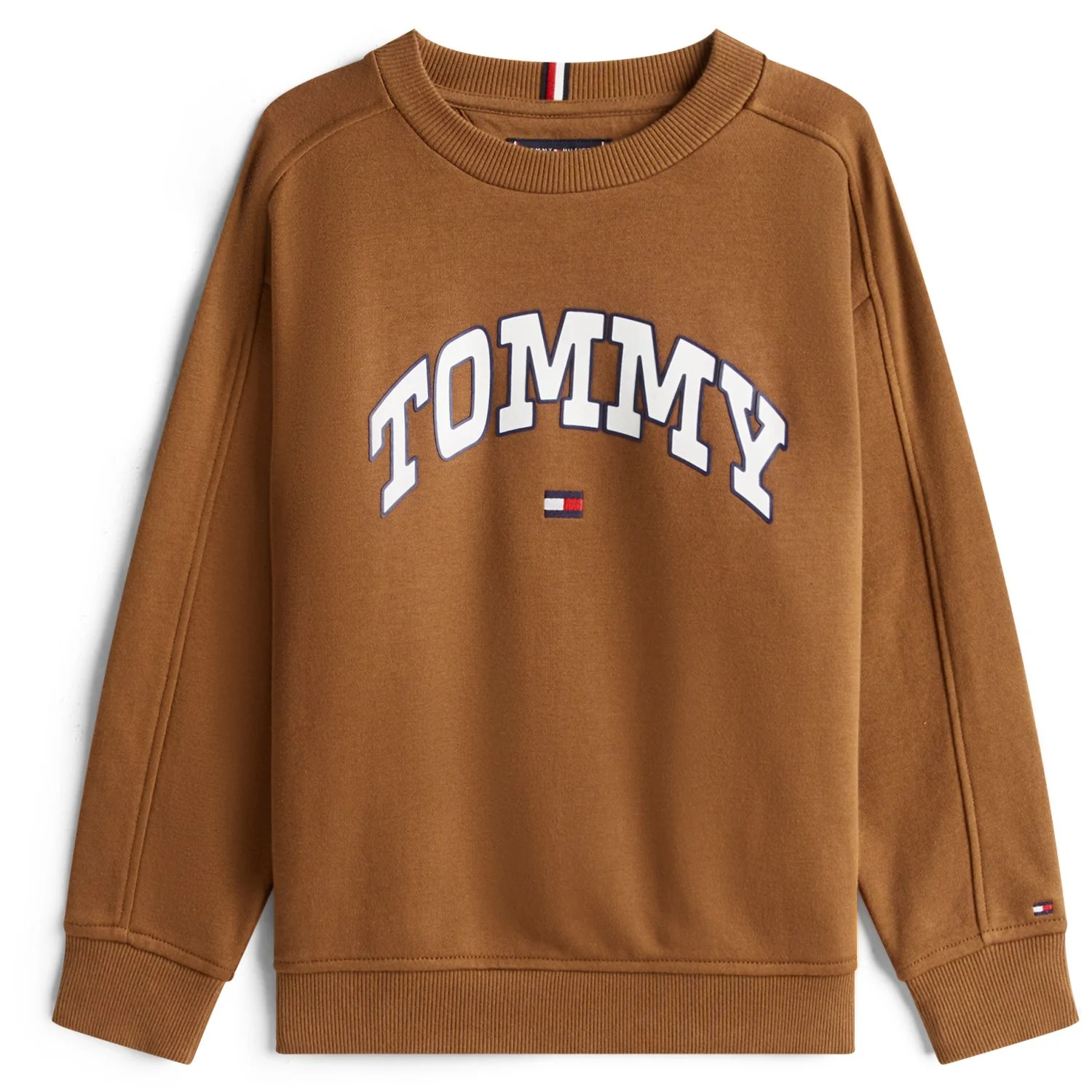 Tommy Hilfiger Pecan Nut Varsity Raised Print Sweatshirt - Image 6