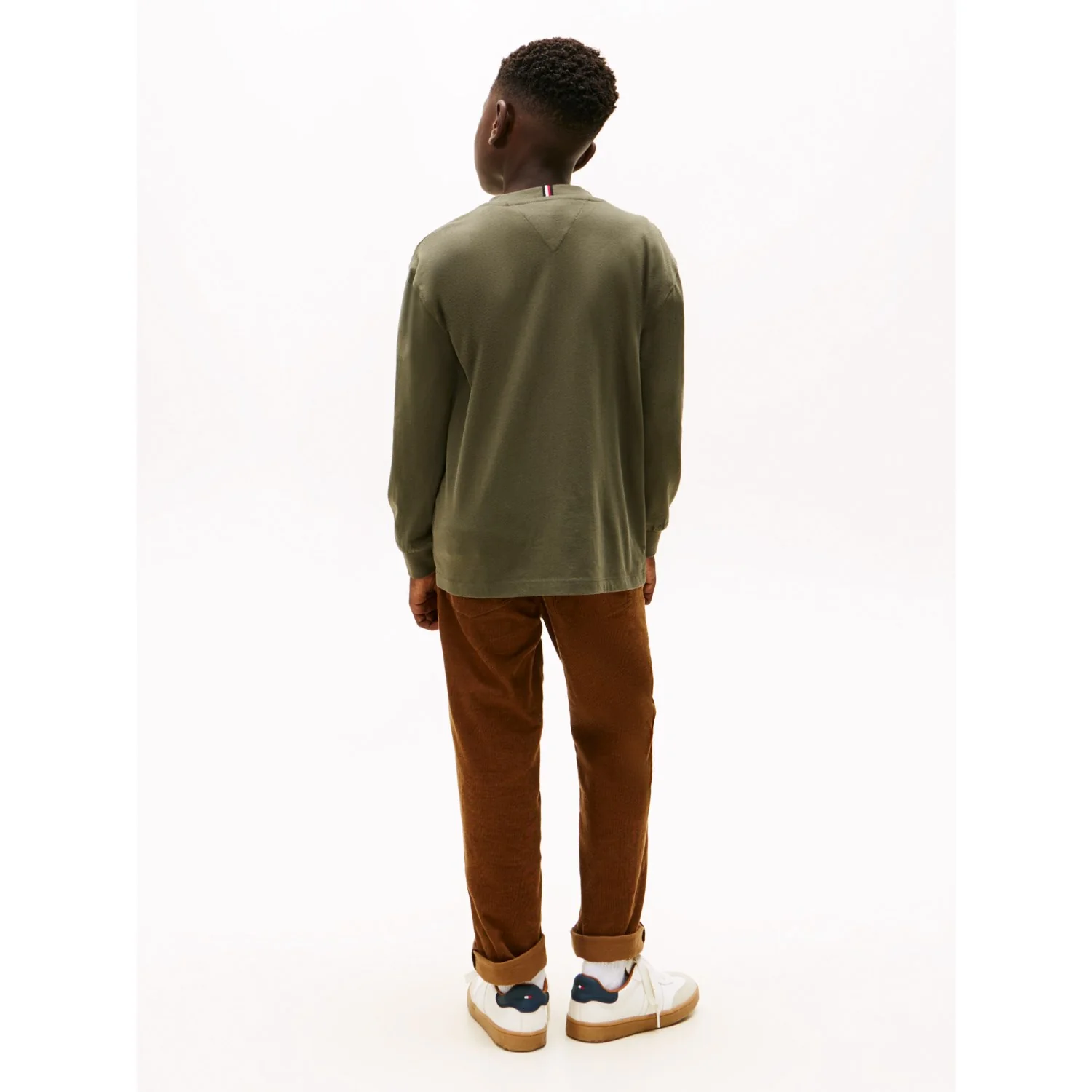 Tommy Hilfiger Pewter Green Essential T-Shirt Ls - Image 4