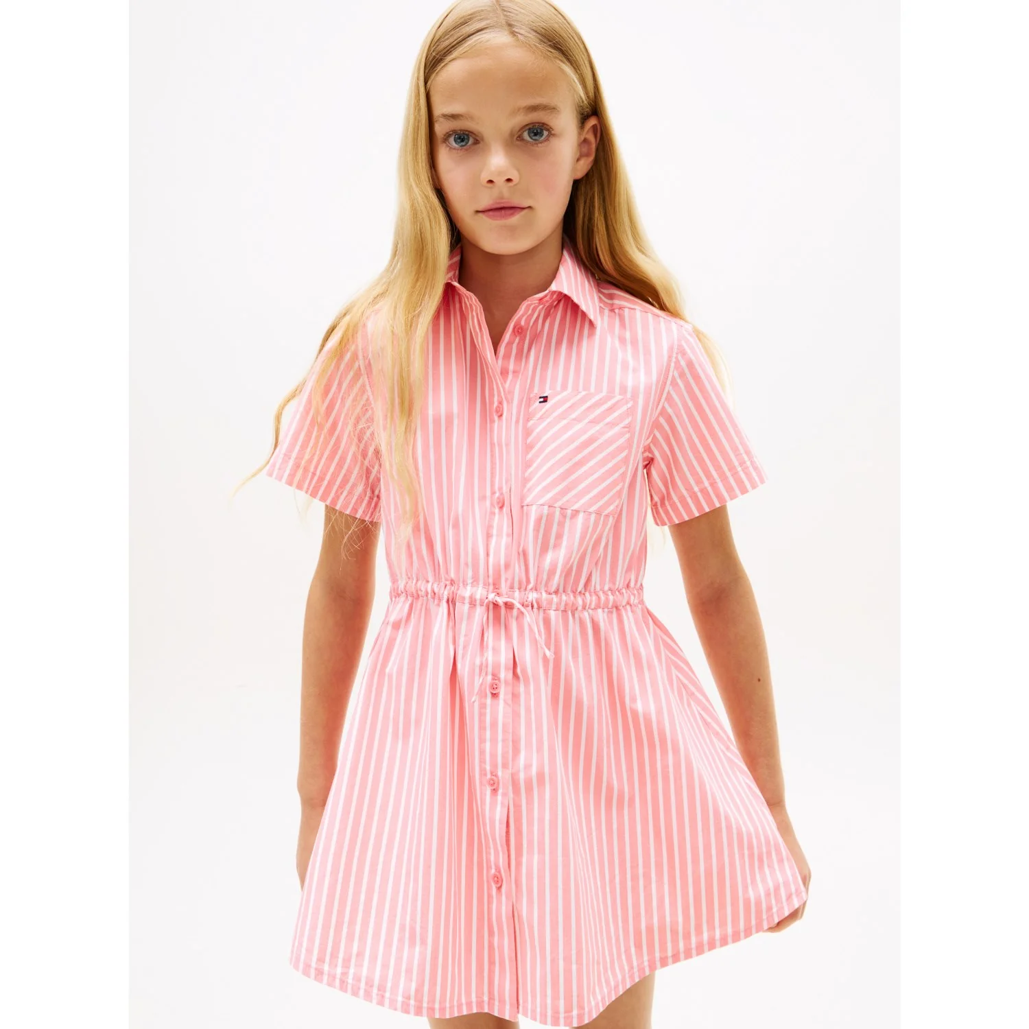 Tommy Hilfiger Tropical Blush Stripes Poplin Stripes Shirt Dress - Image 7