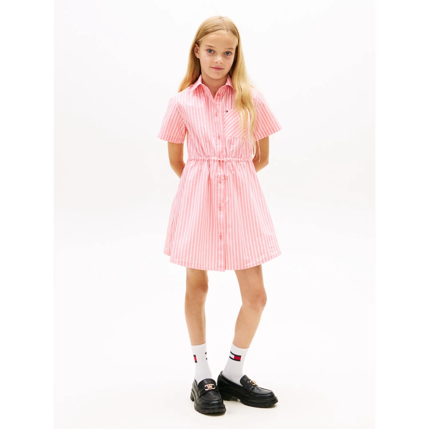 Tommy Hilfiger Tropical Blush Stripes Poplin Stripes Shirt Dress - Image 9