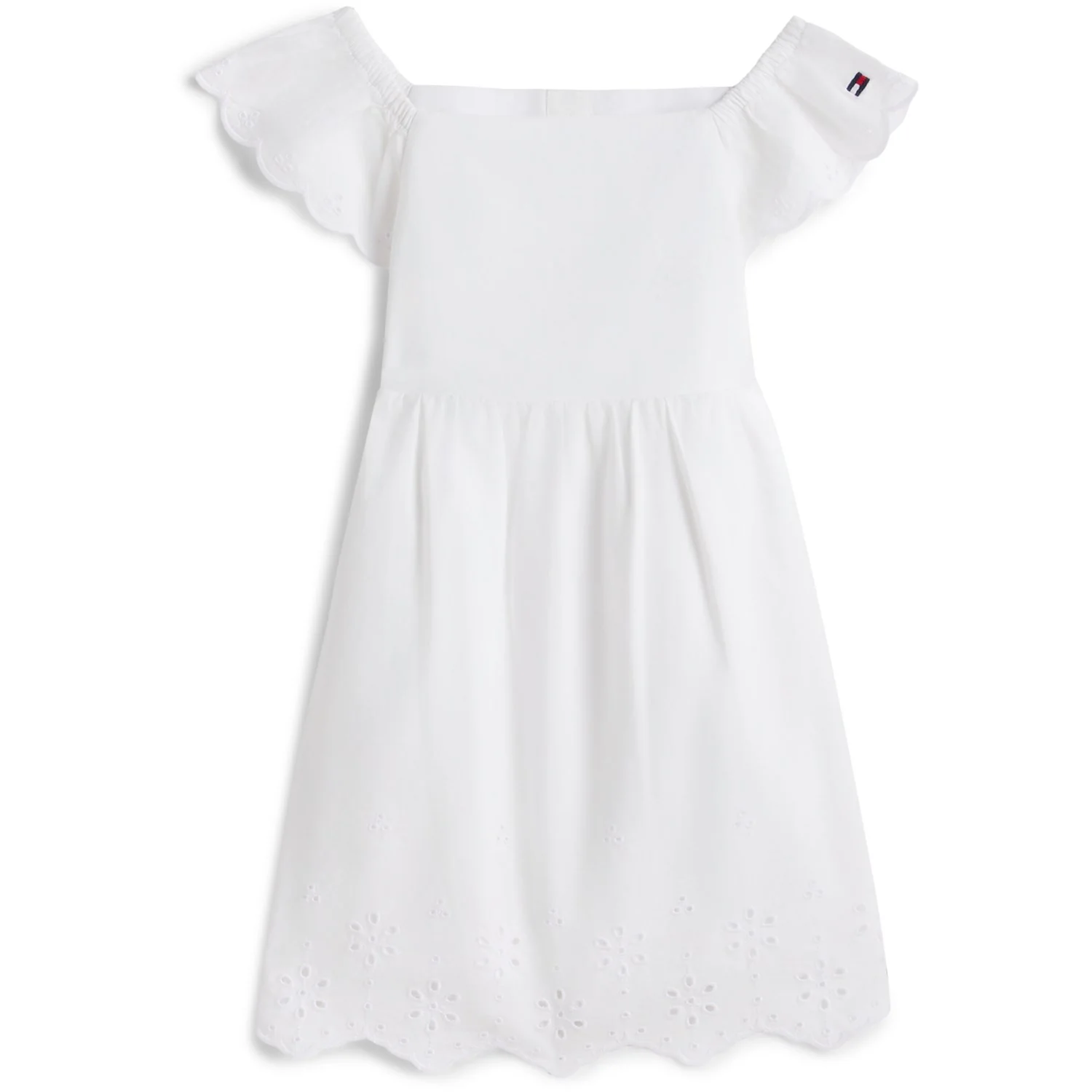 Tommy Hilfiger White Broiderie Anglaise Dress S/S