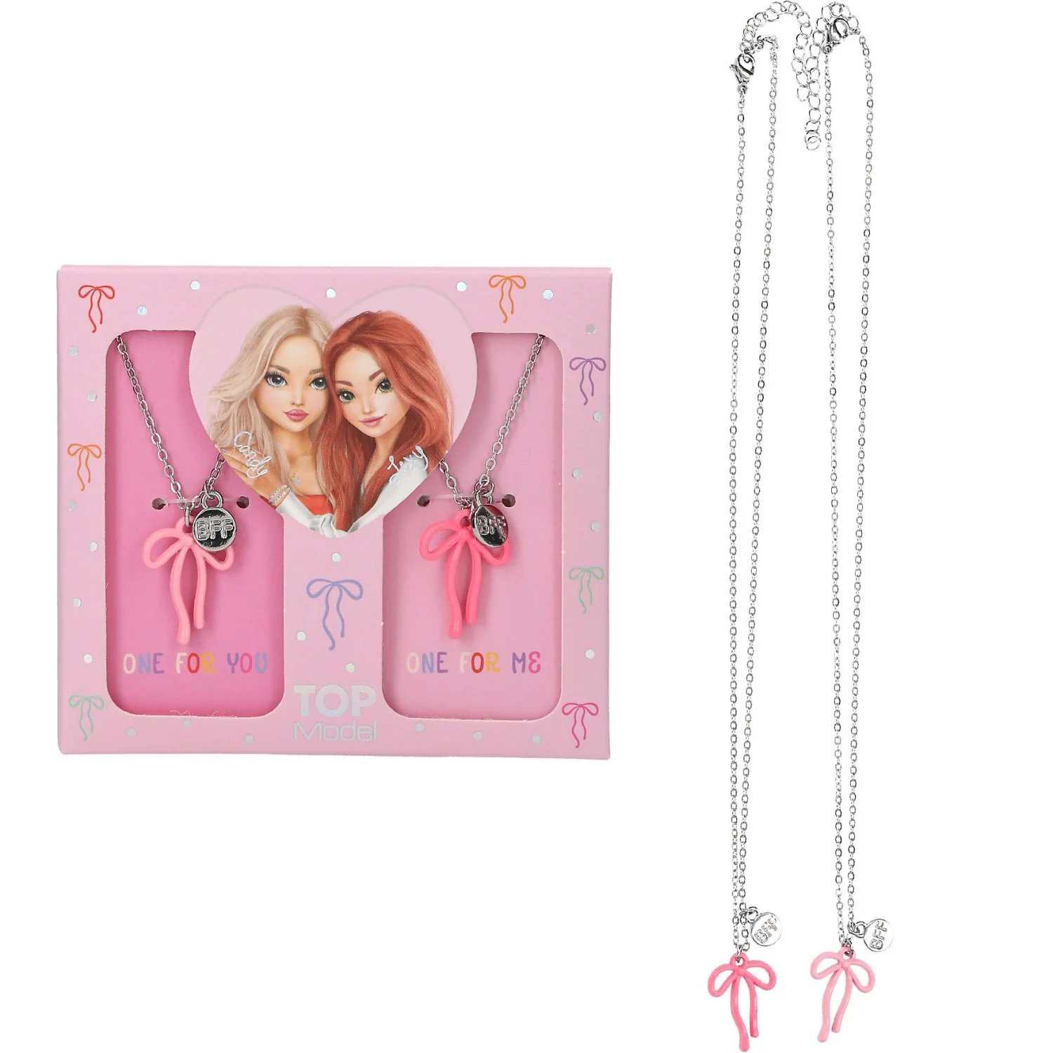 TOPModel BFF Necklace Set With Bow Assorted - Image 3