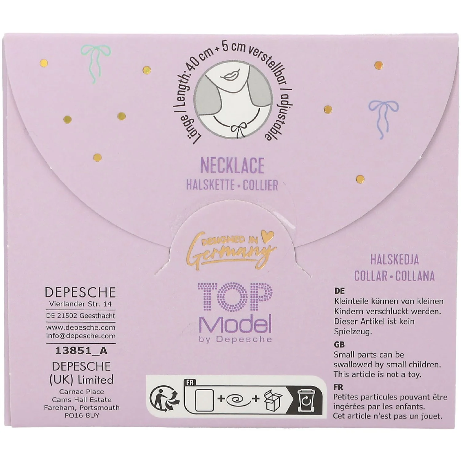 TOPModel BFF Necklace Set With Bow Assorted - Image 4