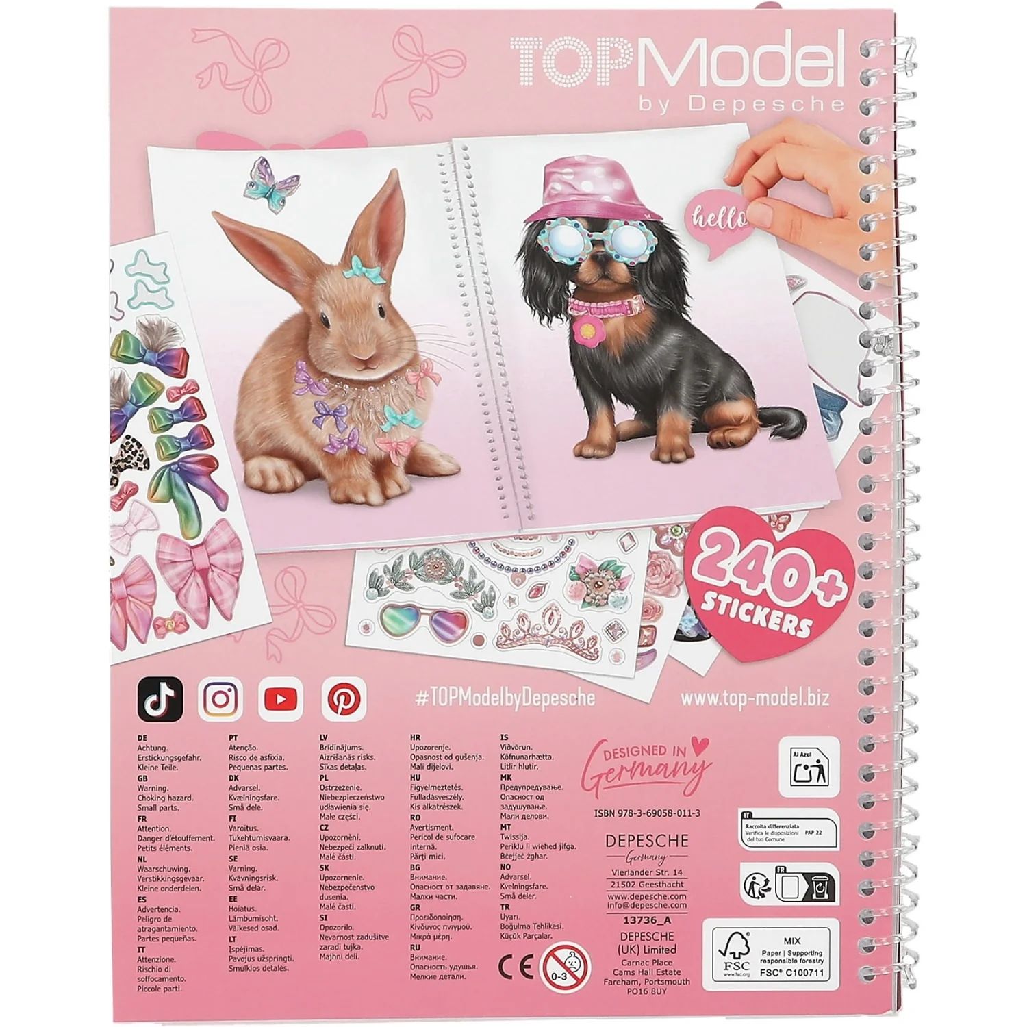 TOPModel Cute Animals Dress Me Up Stickers Book - Image 4