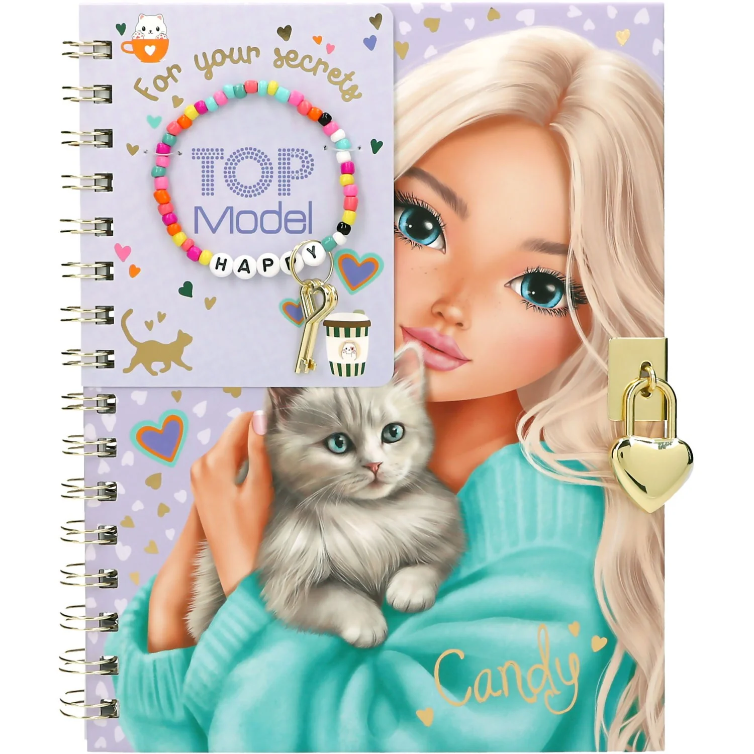 TOPModel Diary With Padlock And Bracelet - Image 4