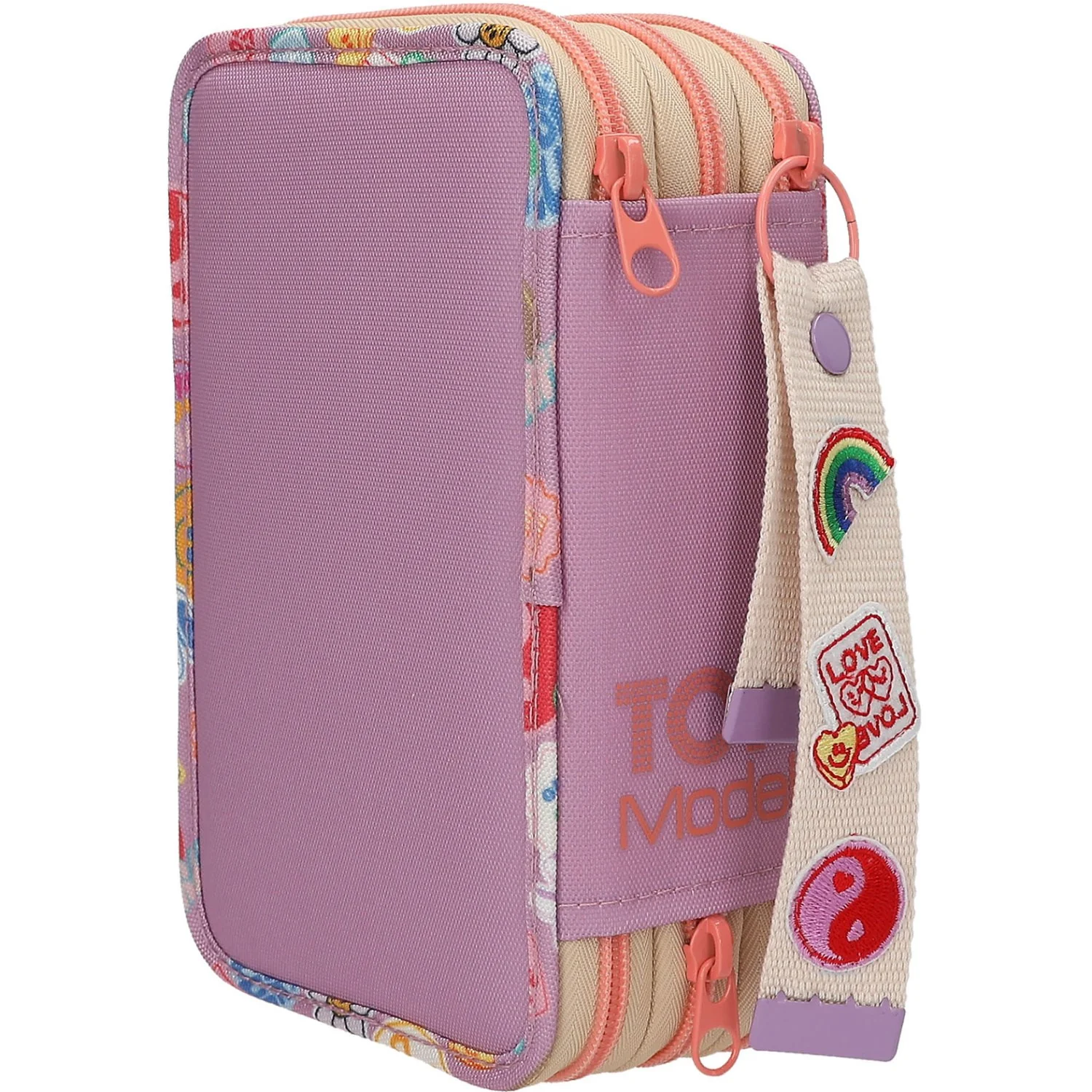 TOPModel Girl Power Triple Pencil Case With Pendant - Image 5