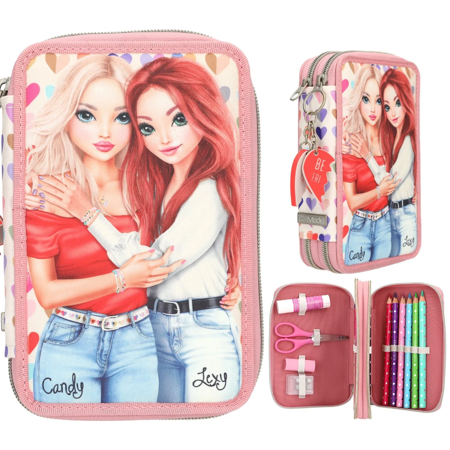 TOPModel Heart To Heart Double Pencil Case