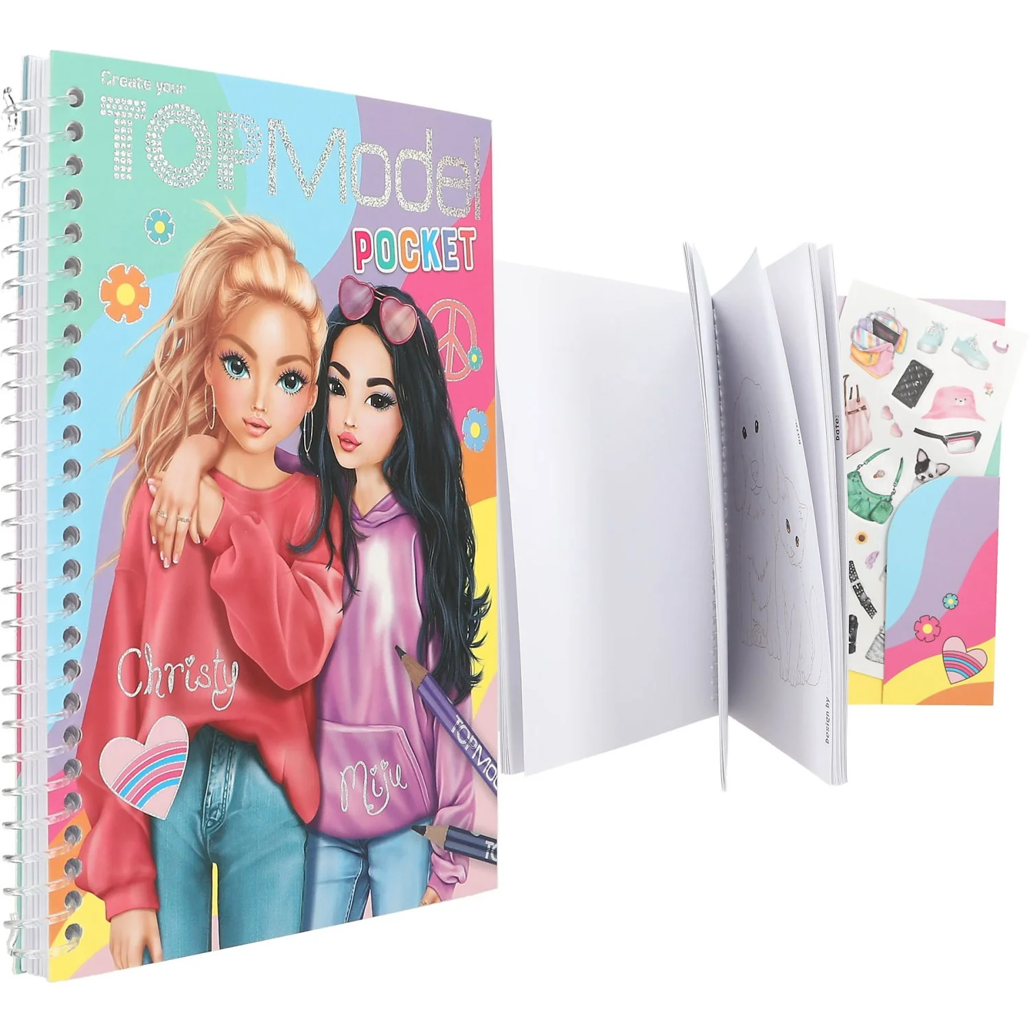 TOPModel Pocket Colouring Book - Image 2