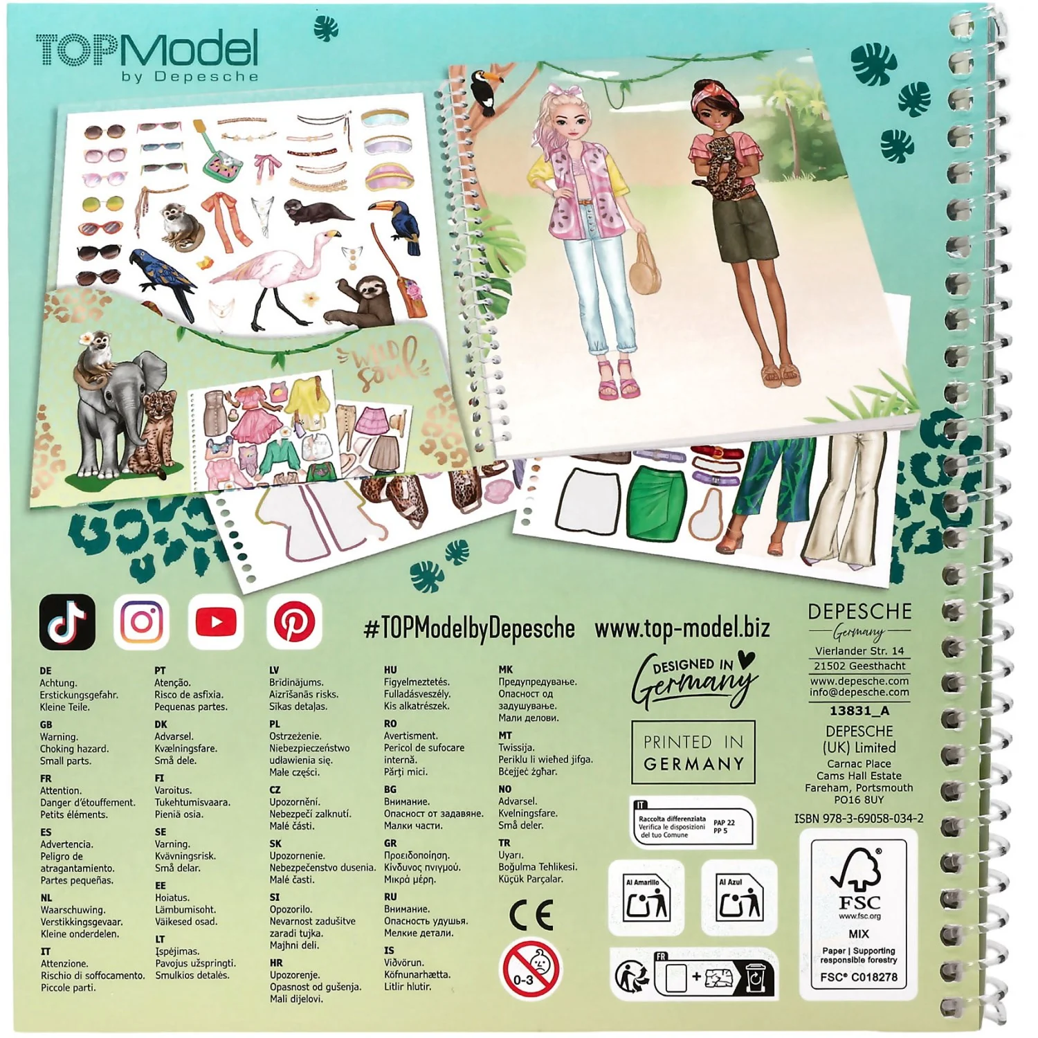 TOPModel Safari Dress Me Up Stickerbook - Image 4
