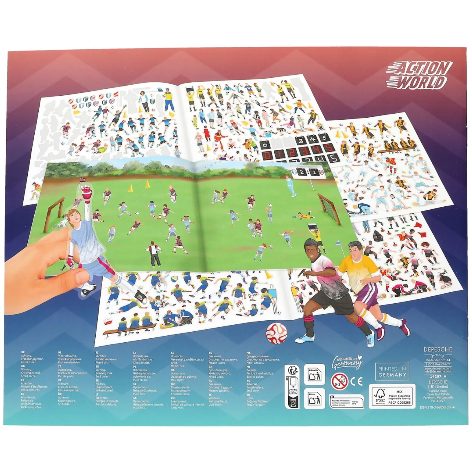 TRENDS by Depesche Create Your Football Game Stickerbook - Image 3