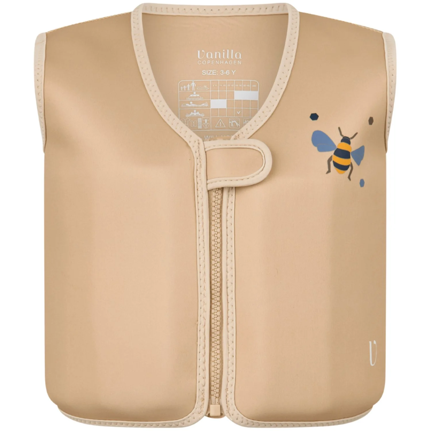 Vanilla COPENHAGEN Beige Honeybee Swim Vest Neoprene