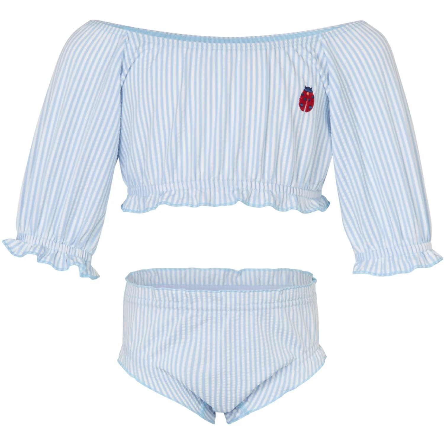 Vanilla COPENHAGEN Blue Ladybug Bikini Seersucker - Image 5
