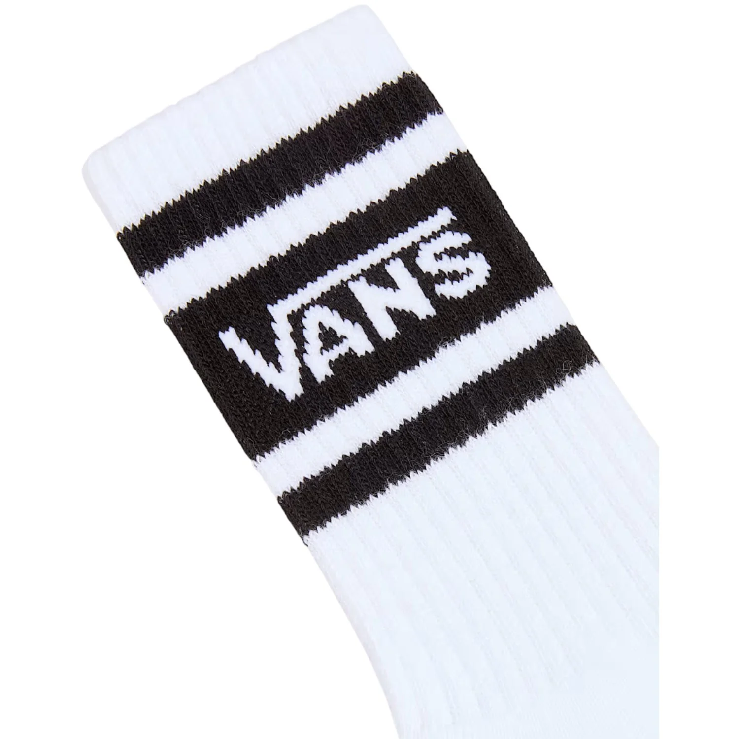 VANS White/Black Drop V Logo Crew Socks - Image 2