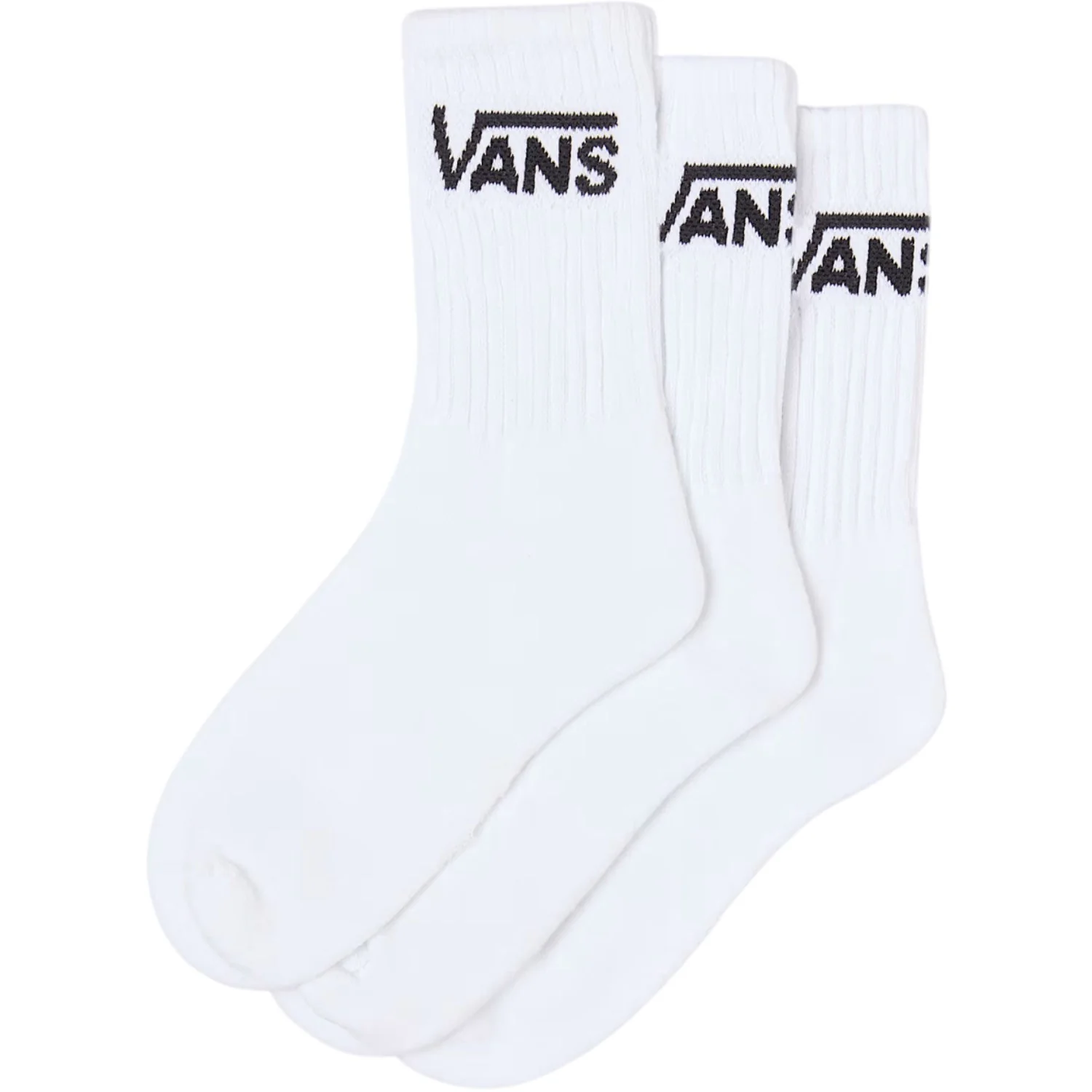 VANS White Classic Crew Socks 3-Pack