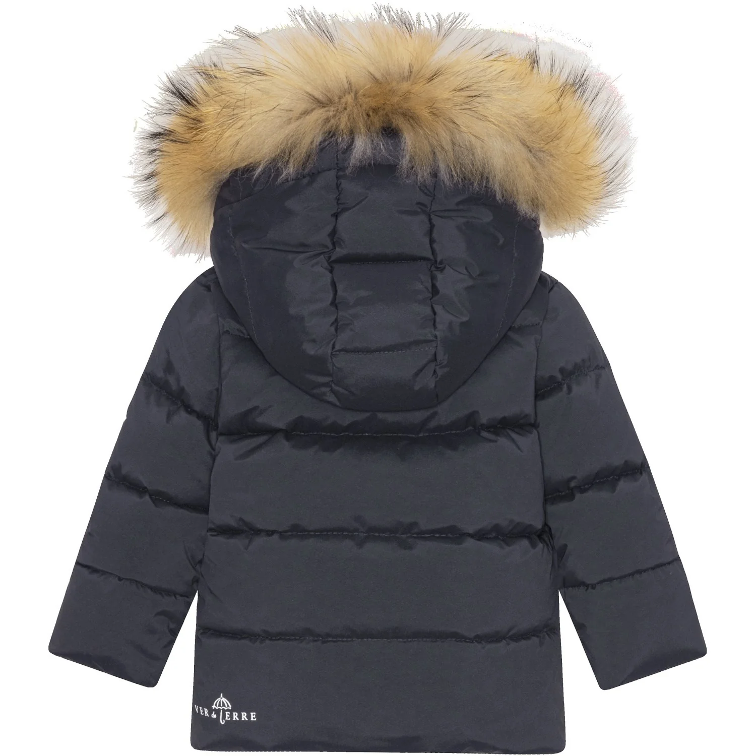 Ver De Terre 600 Navy Baby Down Jacket W/Fur - Image 2