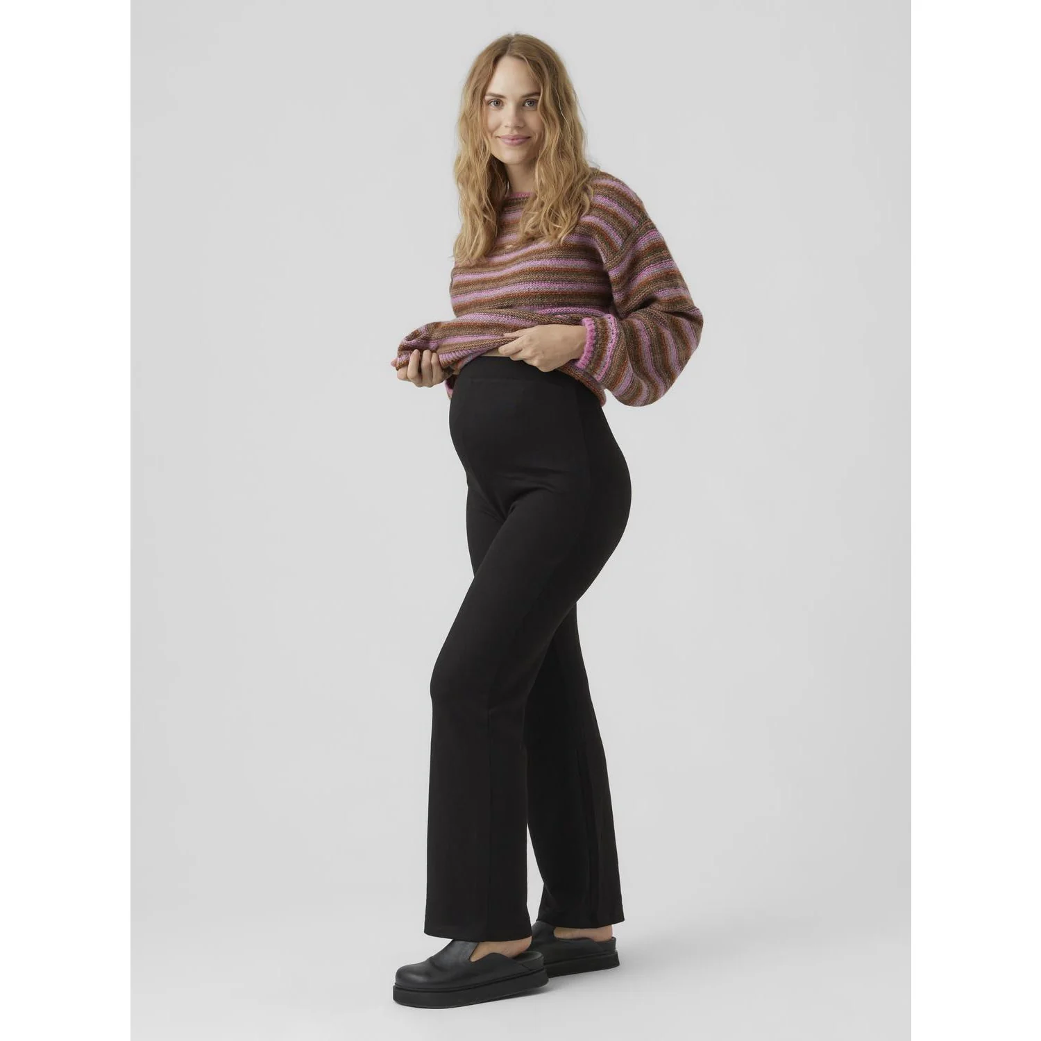 Vero Moda Maternity Black Vmmella Wide Flared Pants Jrs Noos - Image 6