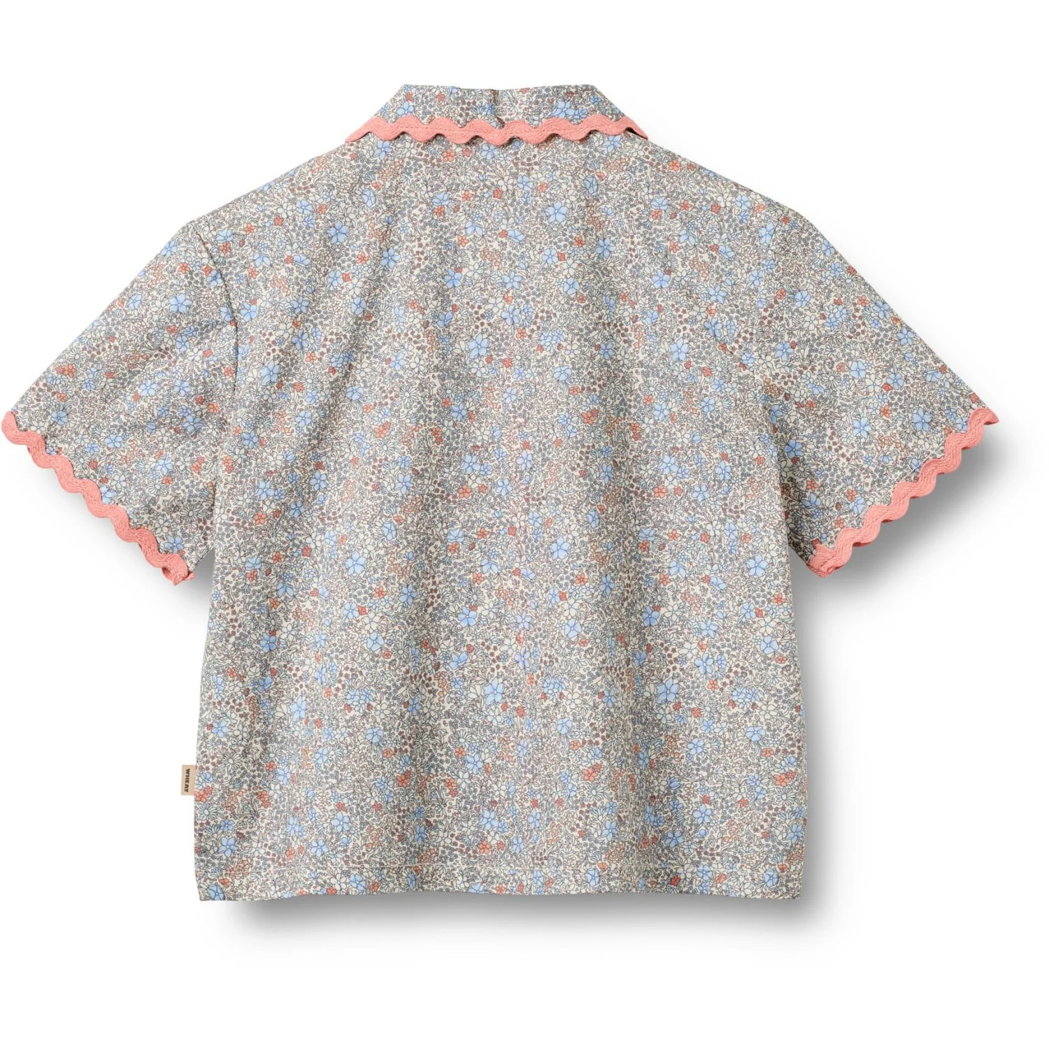 Wheat Air Blue Flowers Shirt S/S Lace Vilma - Image 3