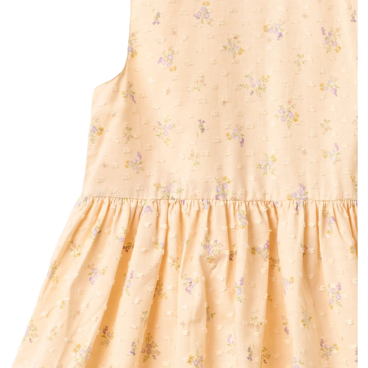 Wheat Barely Apricot Flowers Dress Elma - Image 2