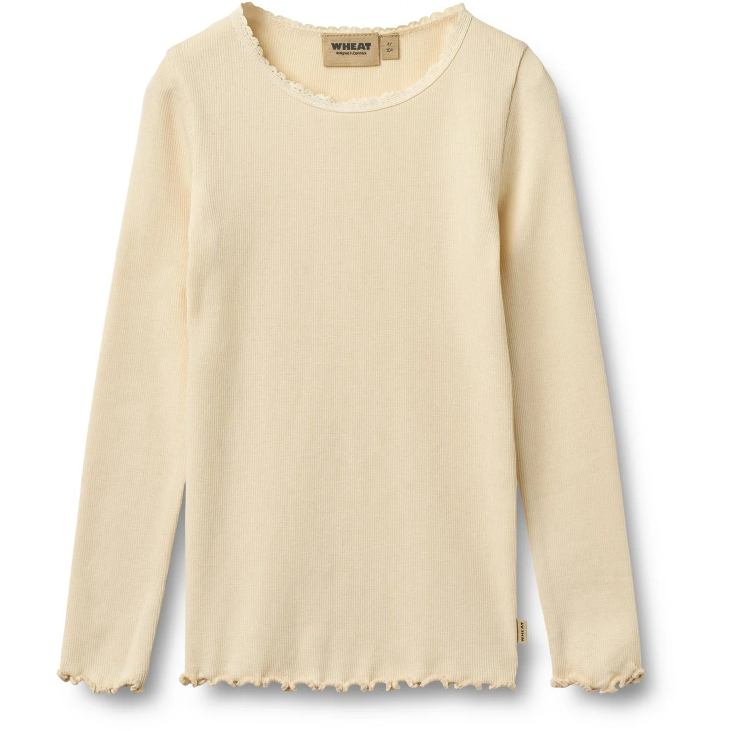 Wheat Barely Apricot Rib Blouse L/S Reese