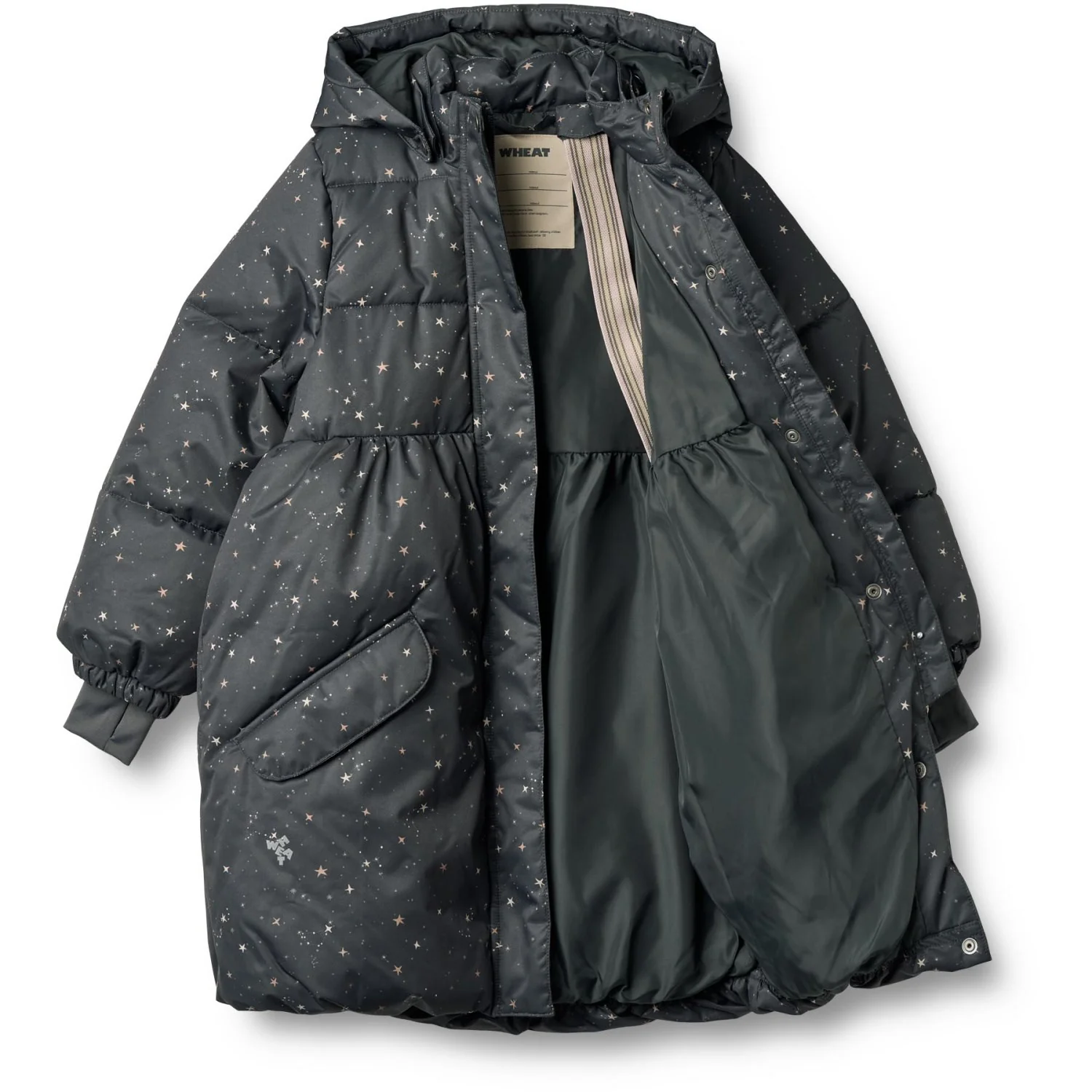 Wheat Black Sea Stars Puffer Coat Luna - Image 4
