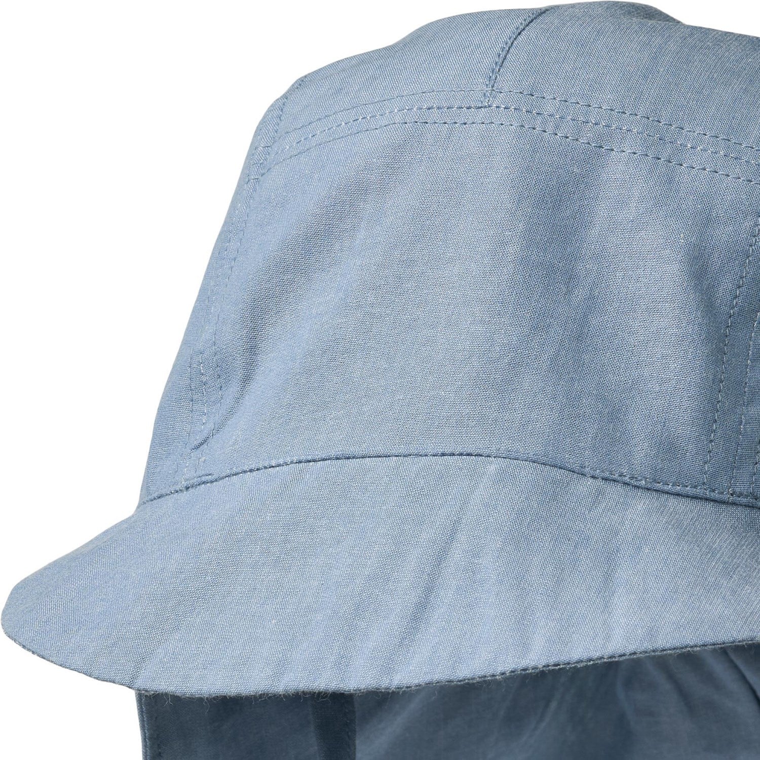 Wheat Blue Chambrey Sun Hat Woven Tonga - Image 3