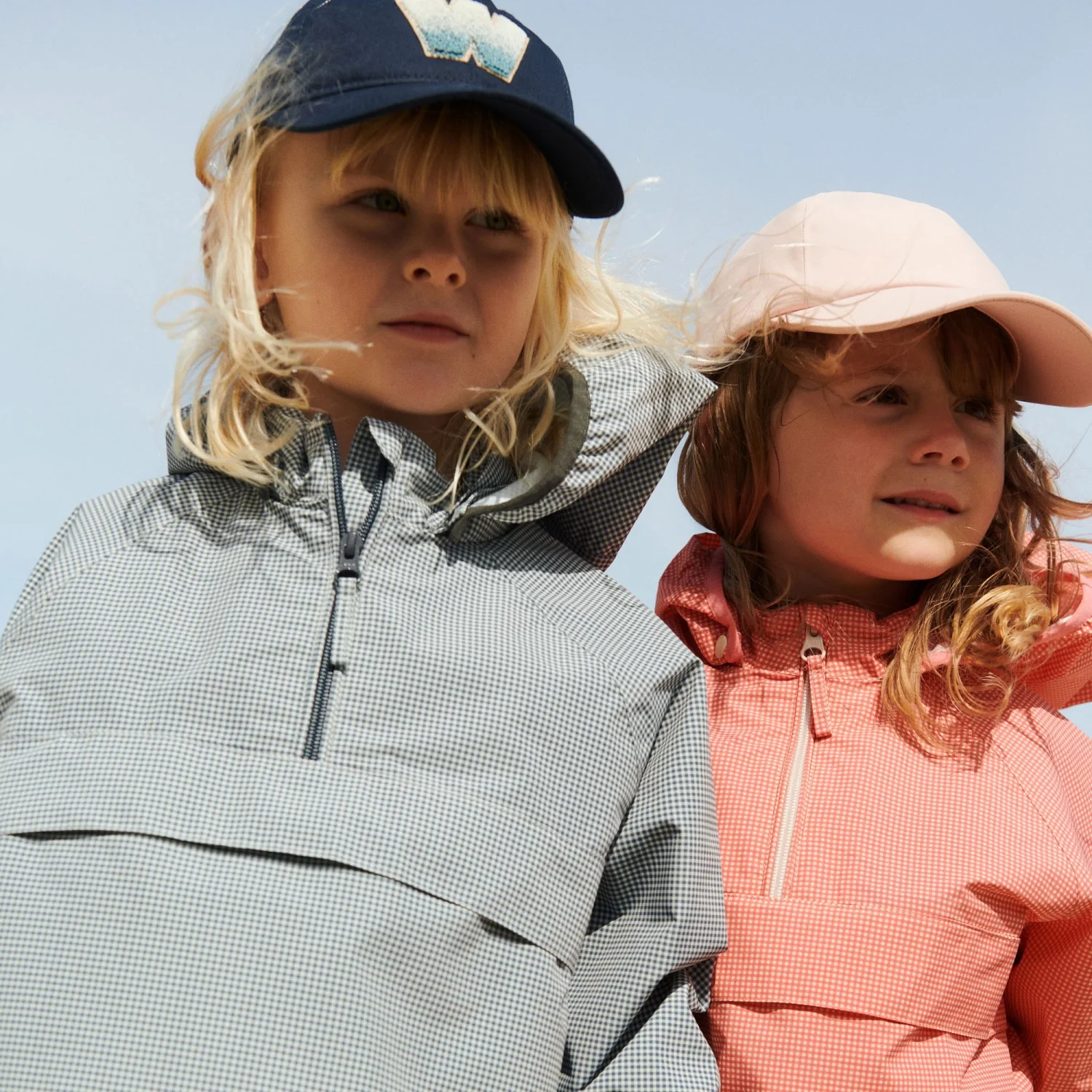 Wheat Blue Check Lightweight Shell Jacket Skyen - Image 2