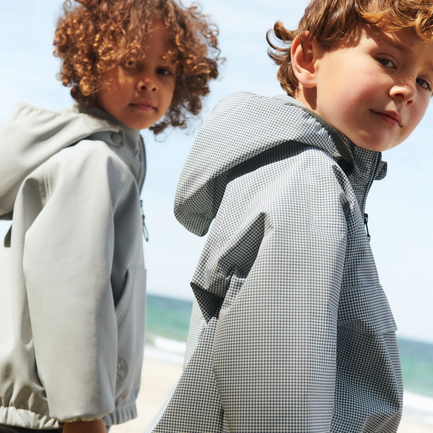 Wheat Blue Check Lightweight Shell Jacket Skyen - Image 7