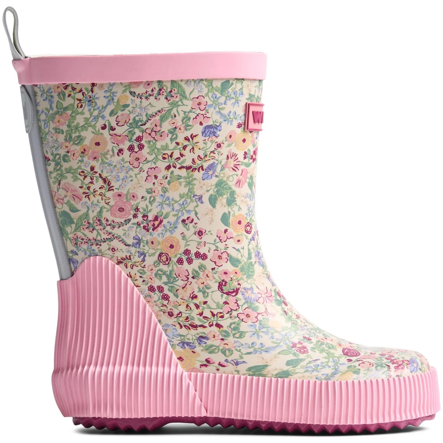 Wheat Cool Sky Flowers Rubber Boot Welly - Image 3