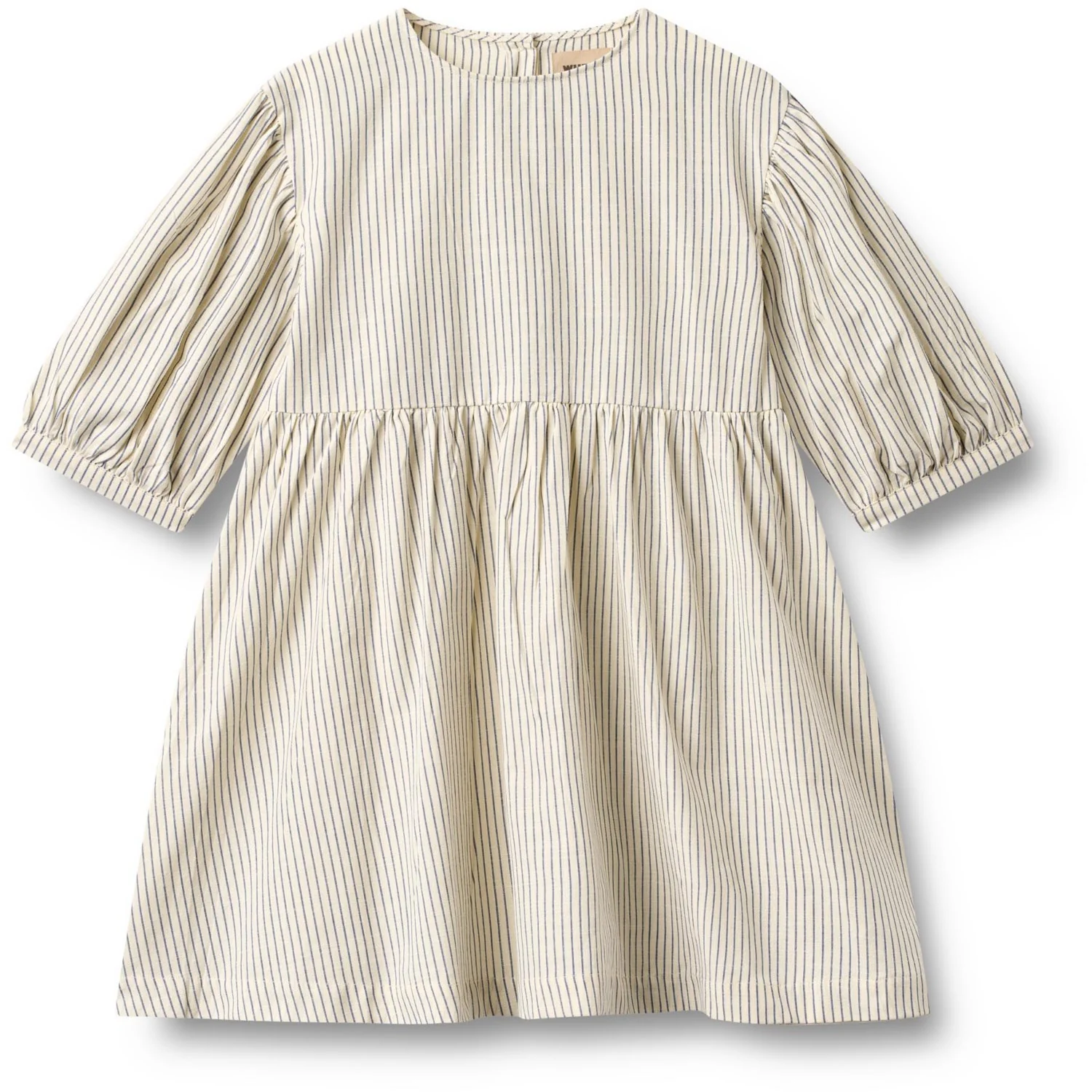 Wheat Dark Blue Stripe Dress 3/4 Sleeve Magda