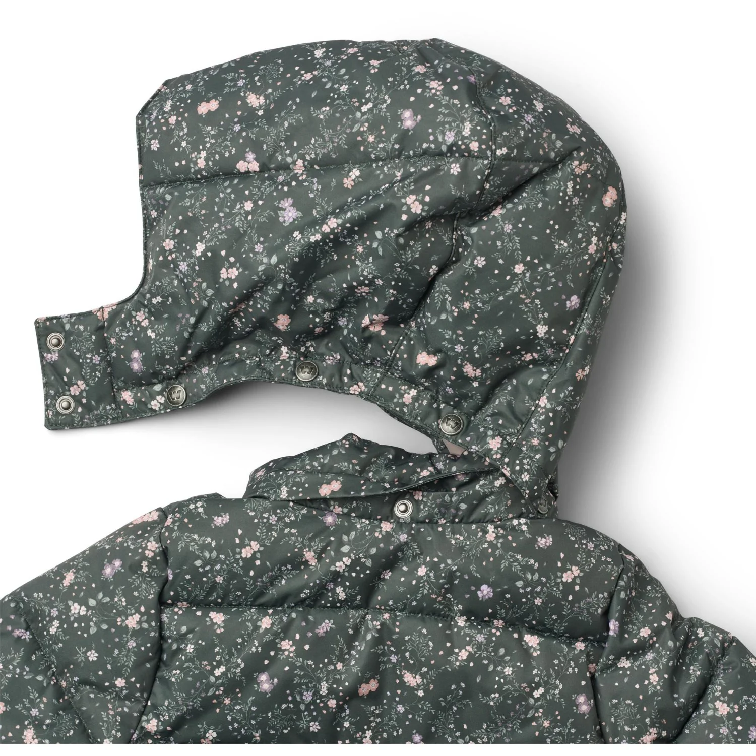 Wheat Forest Lake Checked Flowers Puffer Coat Yrsa - Image 3