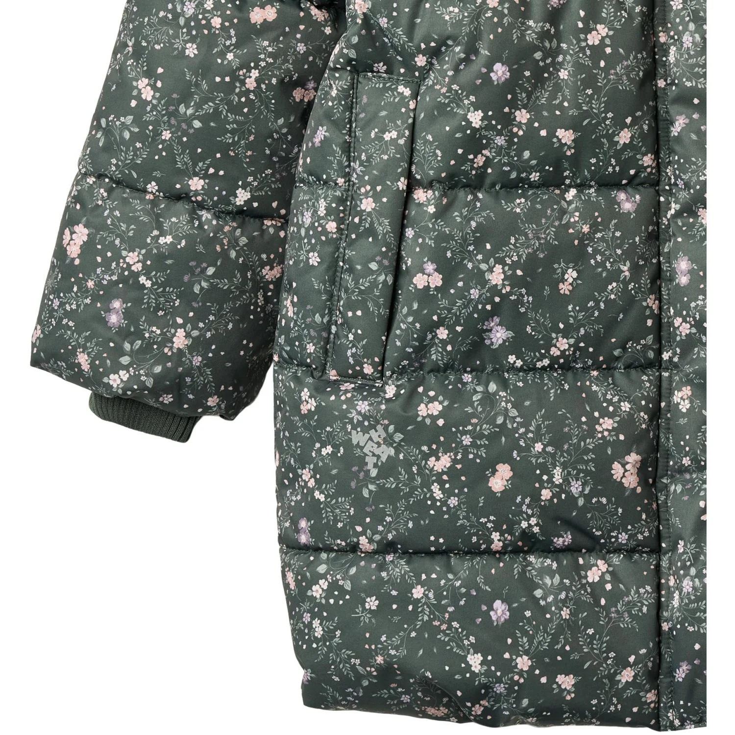 Wheat Forest Lake Checked Flowers Puffer Coat Yrsa - Image 6