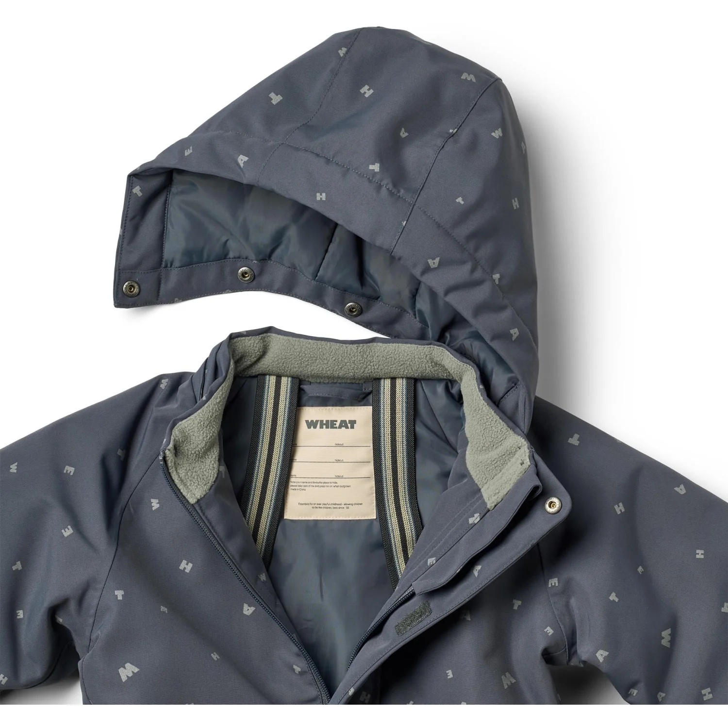 Wheat Greyblue Letters Snowsuit Miko - Image 2
