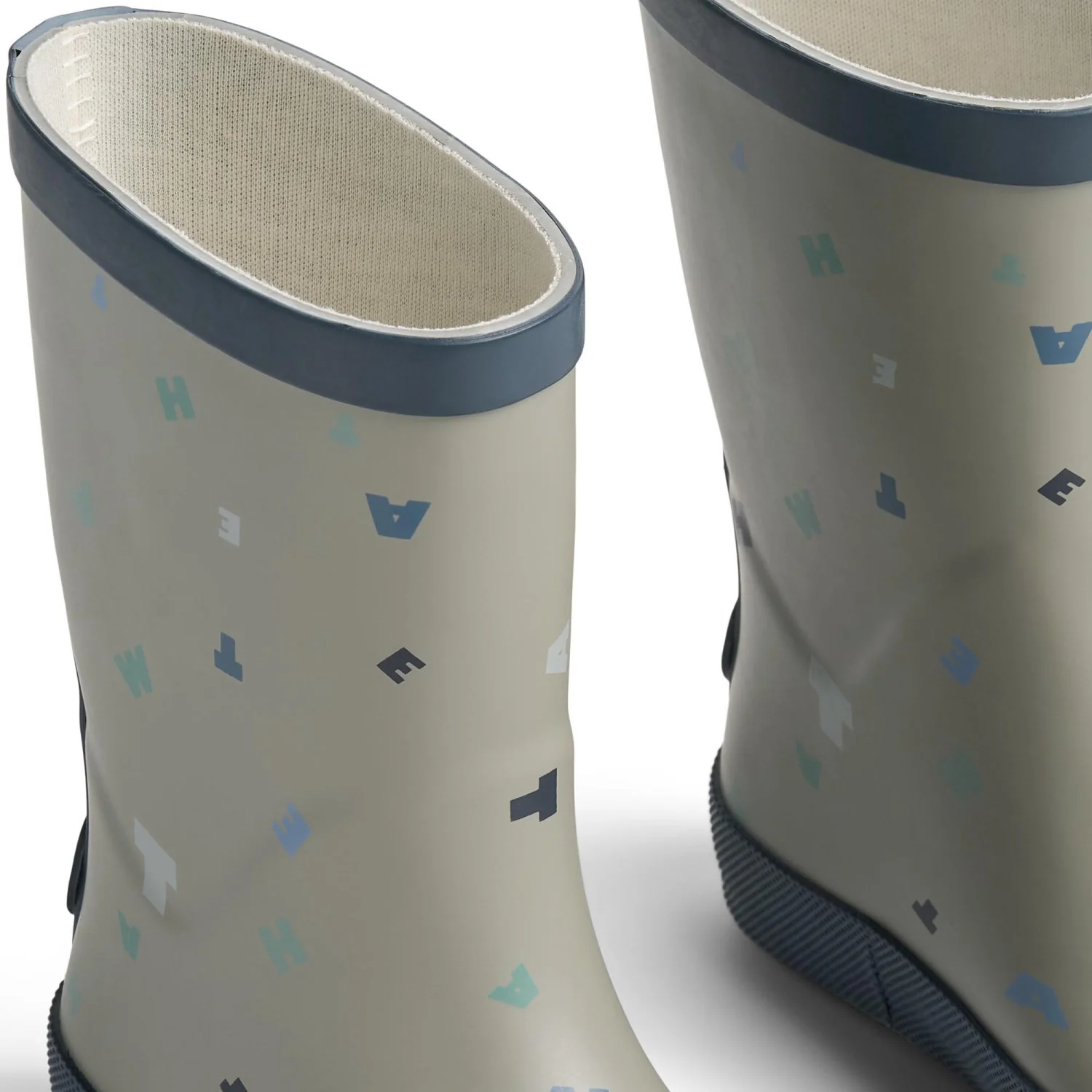 Wheat Light Flint Letters Rubber Boot Muddy - Image 3