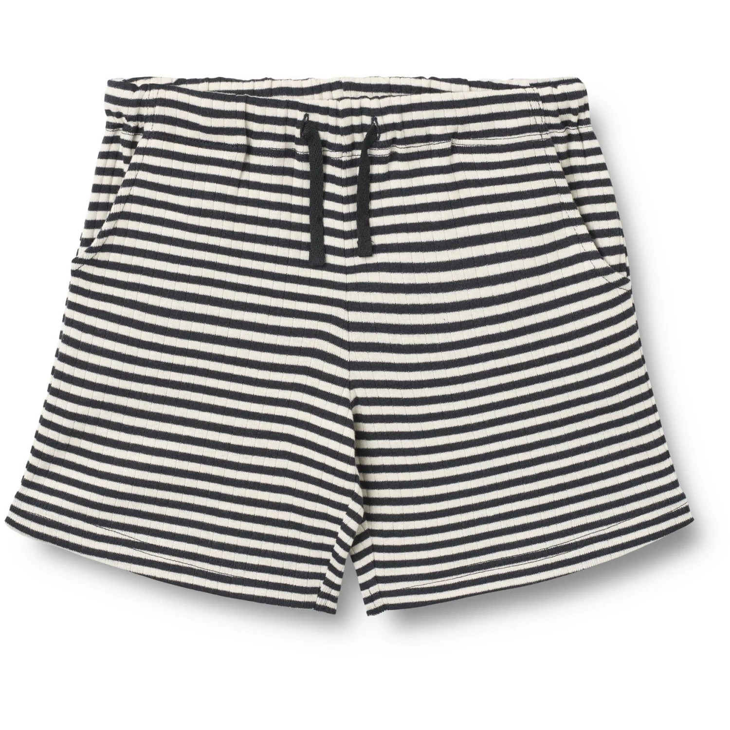 Wheat Navy Rib Stripe Jersey Shorts Kalle