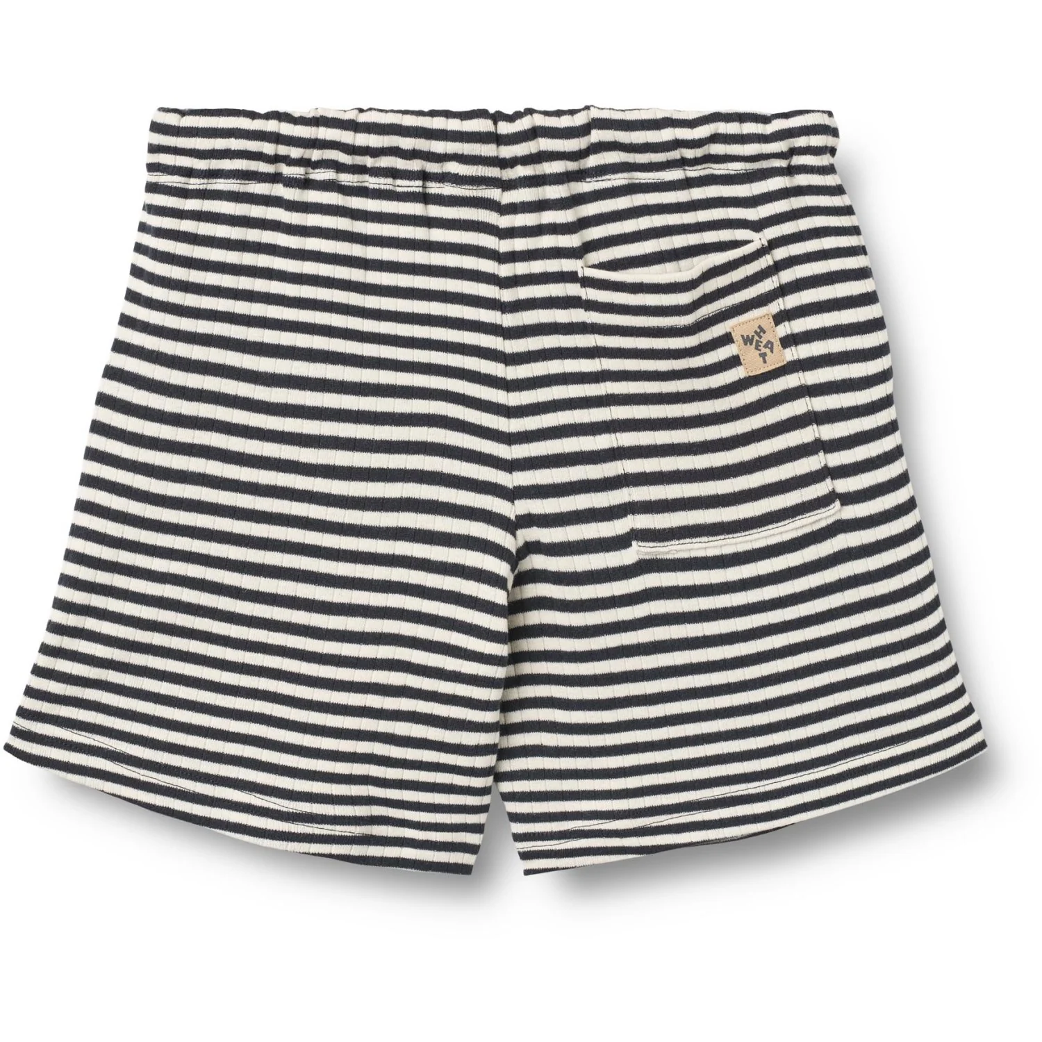 Wheat Navy Rib Stripe Jersey Shorts Kalle - Image 3