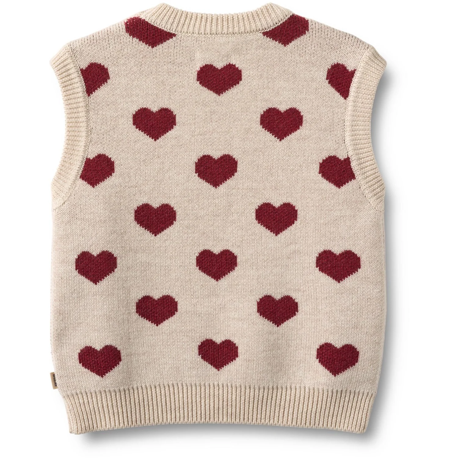 Wheat Offwhite Melange Jacquard Vest Gaby - Image 3
