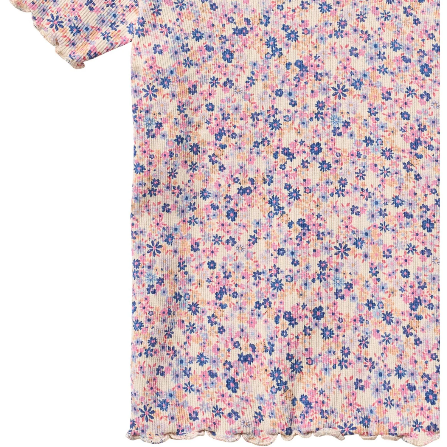 Wheat Pink Blue Flowers Rib T-shirt S/S Alicia - Image 2