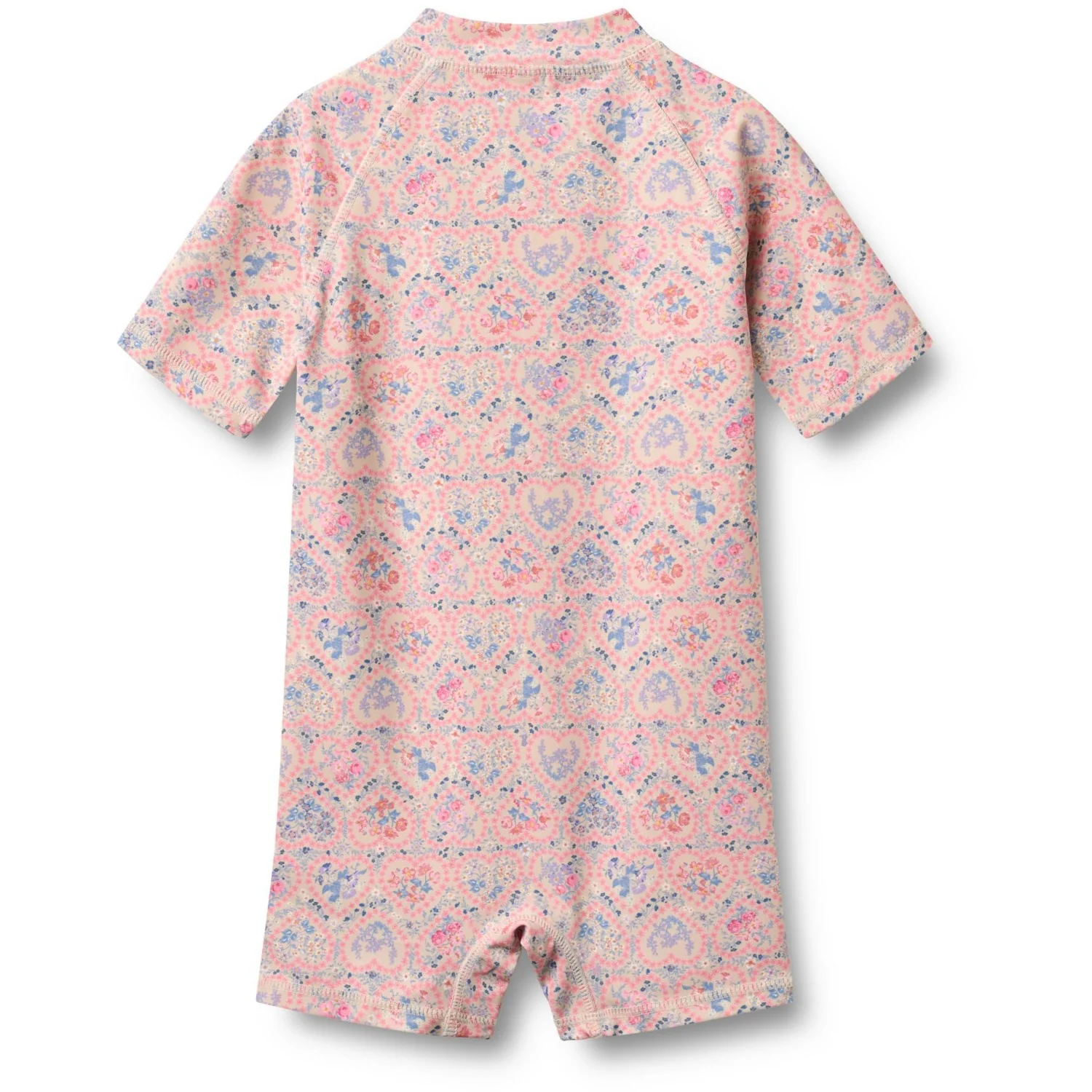 Wheat Pink Heart Flowers Swimsuit S/S Cas - Image 3