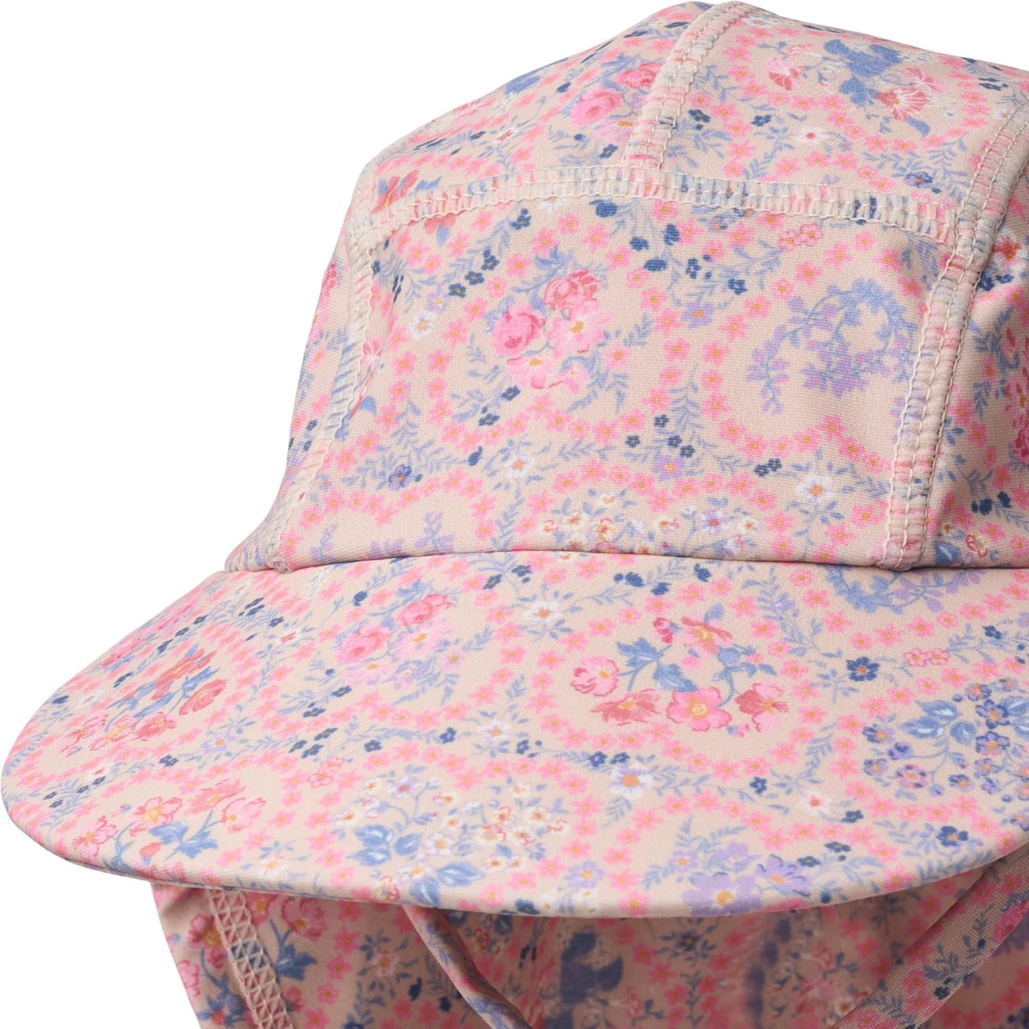 Wheat Pink Heart Flowers UV Sun Hat Tonga - Image 3